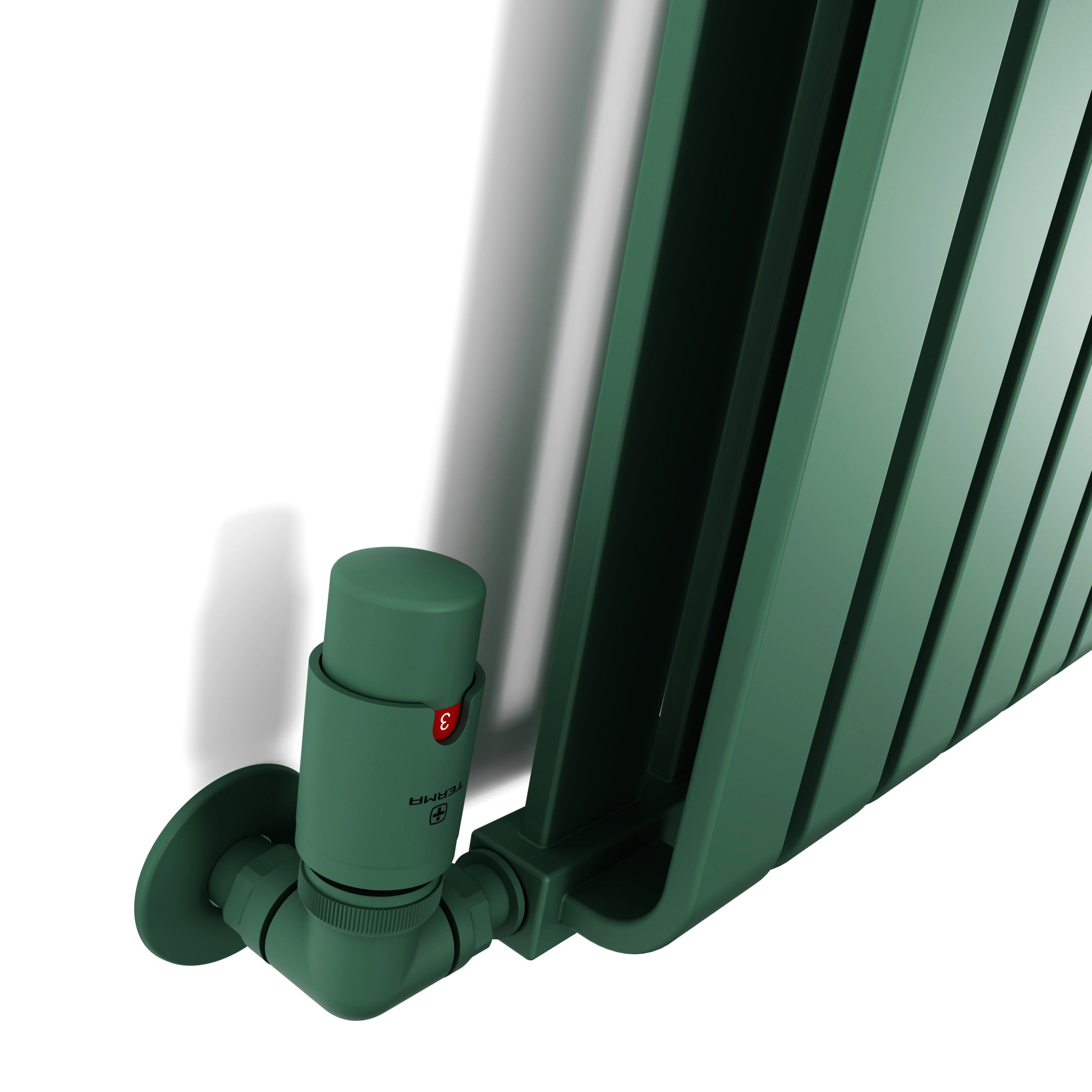 Terma Warp Room Green Hydronic Horizontal Designer 3317BTU Radiator, (W)1565mm x (H)330mm