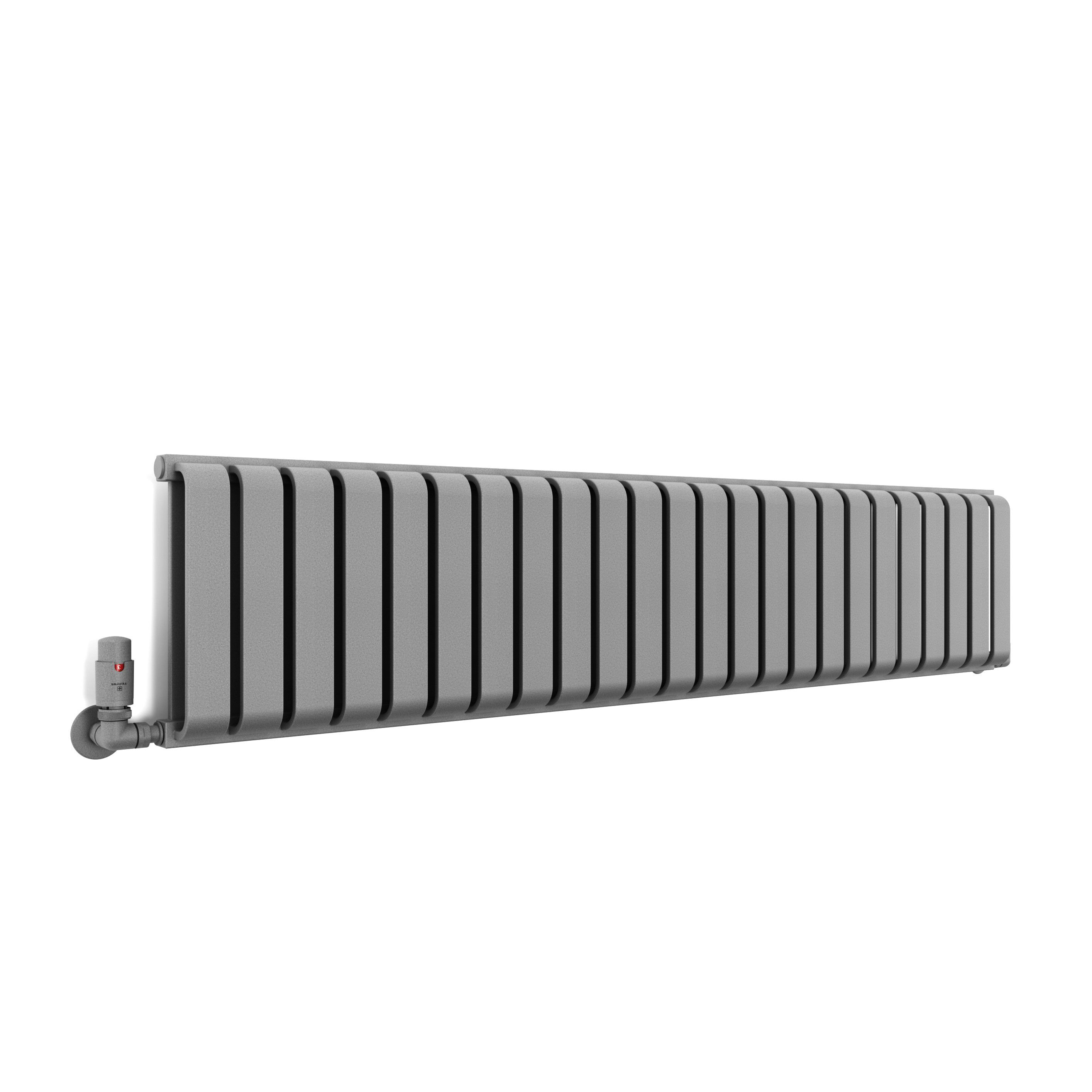 Terma Warp Room Salt n Pepper Hydronic Horizontal Designer 3317BTU Radiator, (W)1565mm x (H)330mm