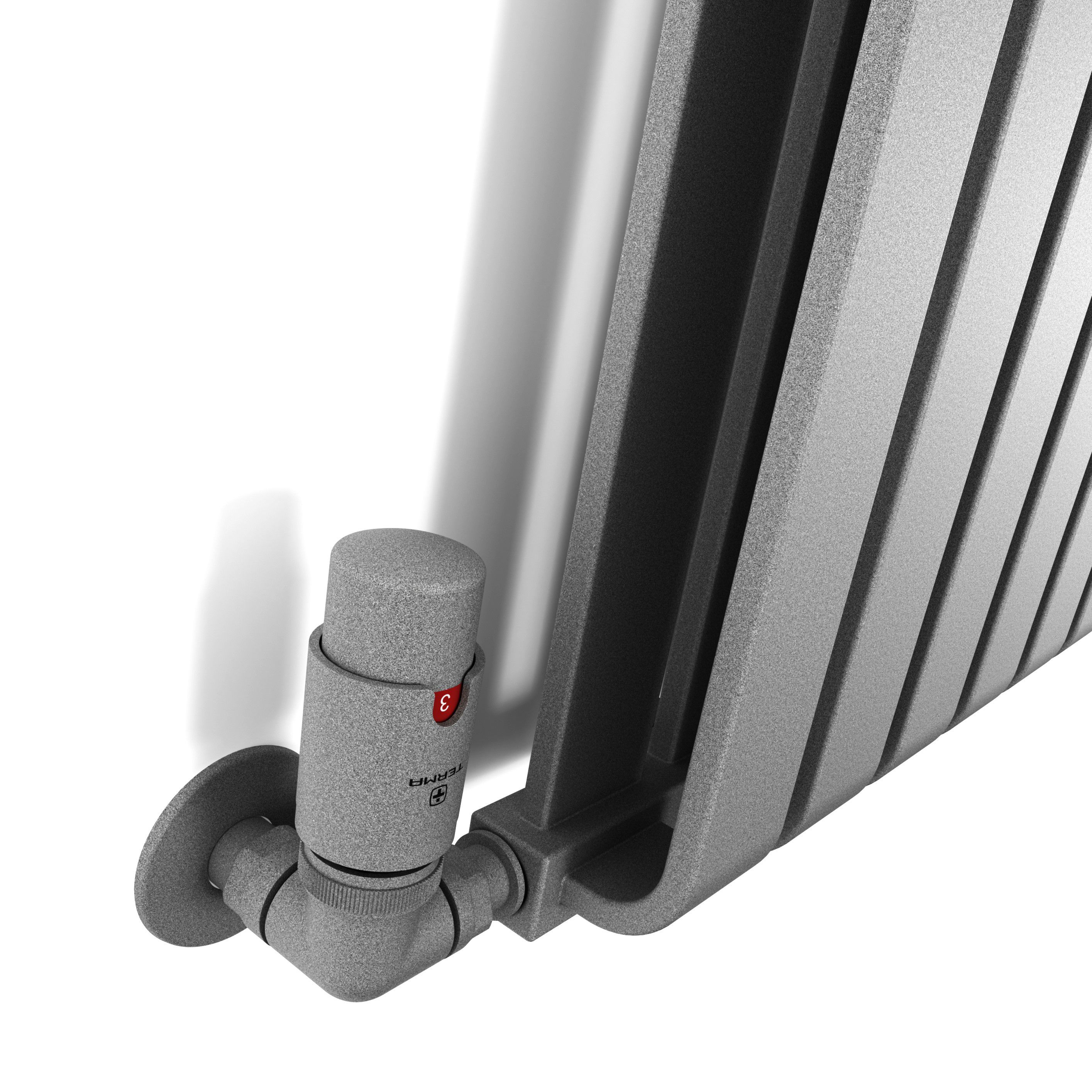 Terma Warp Room Salt n Pepper Hydronic Horizontal Designer 3317BTU Radiator, (W)1565mm x (H)330mm