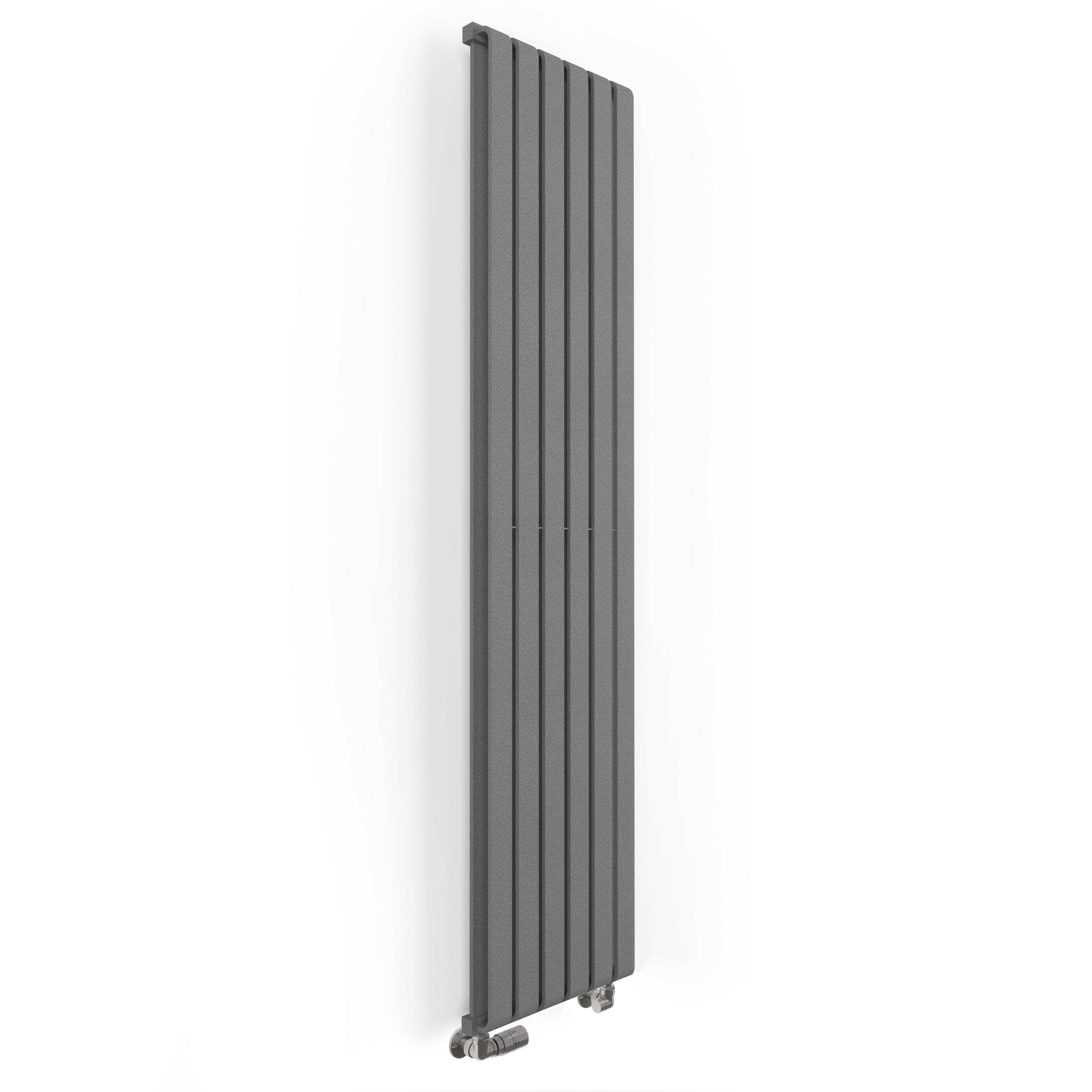 Terma Warp Room Salt n Pepper Hydronic Vertical Designer 3870BTU Radiator, (W)395mm x (H)1800mm