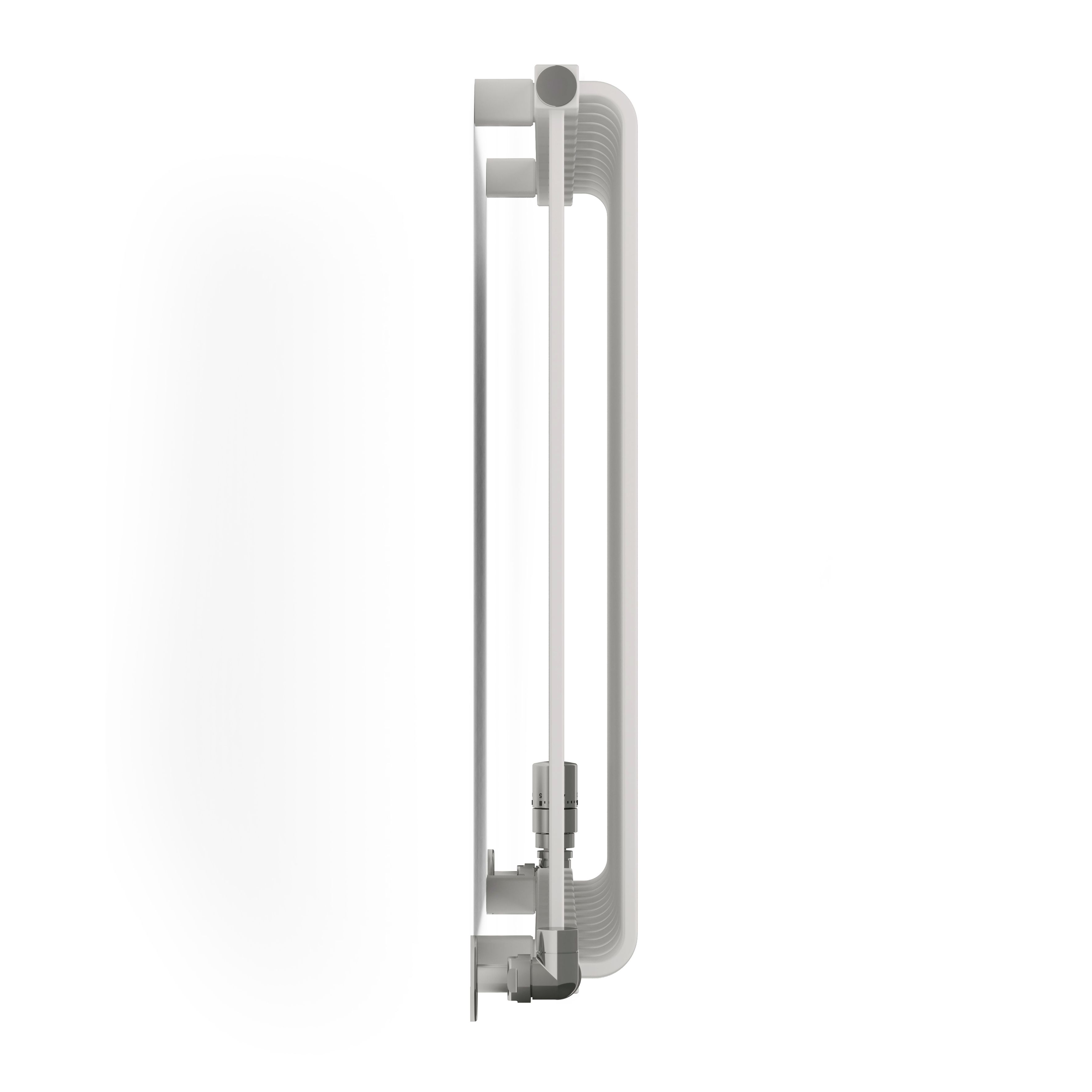 Terma Warp Room Soft White Hydronic Horizontal Designer 2960BTU Radiator, (W)785mm x (H)630mm