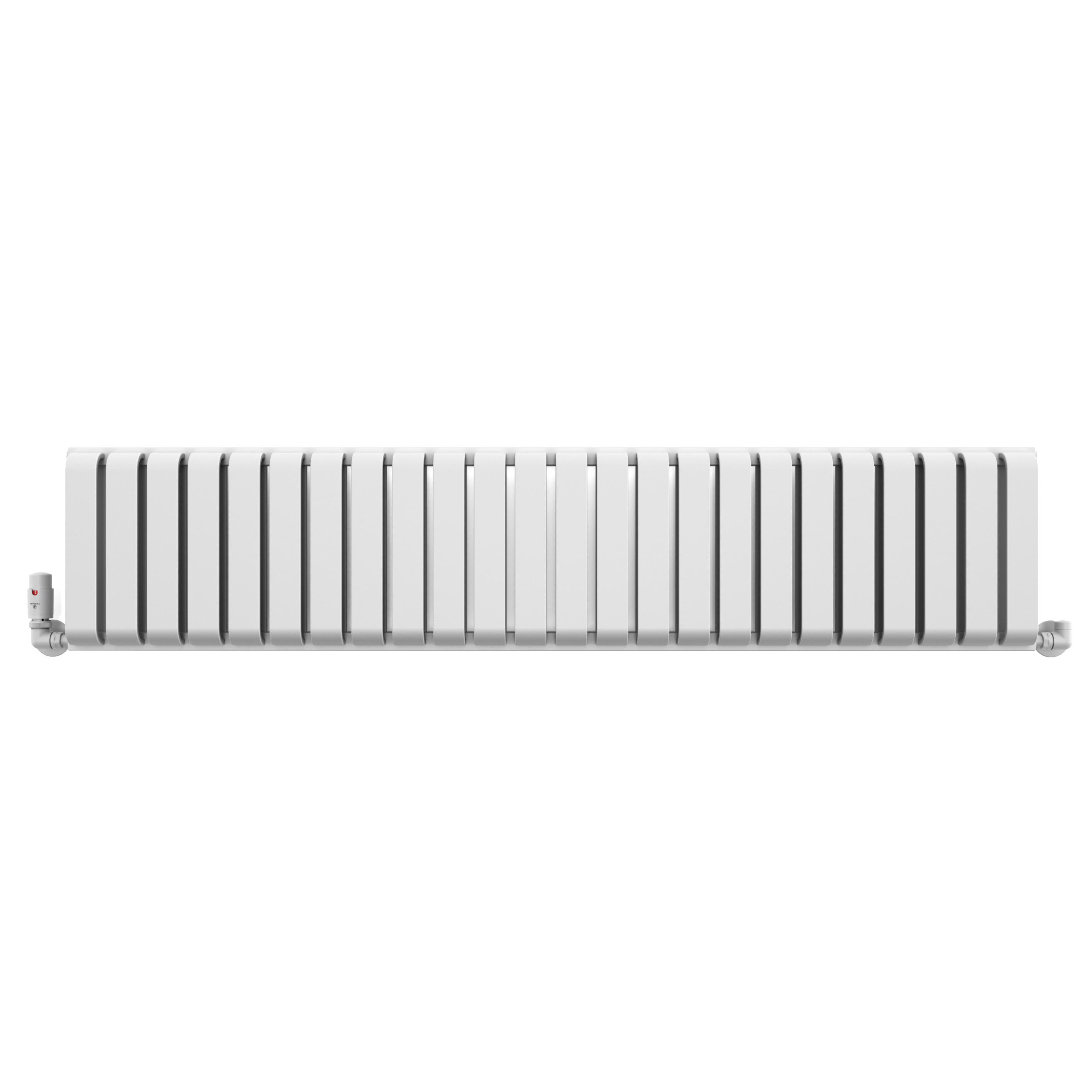 Terma Warp Room Soft White Hydronic Horizontal Designer 3317BTU Radiator, (W)1565mm x (H)330mm