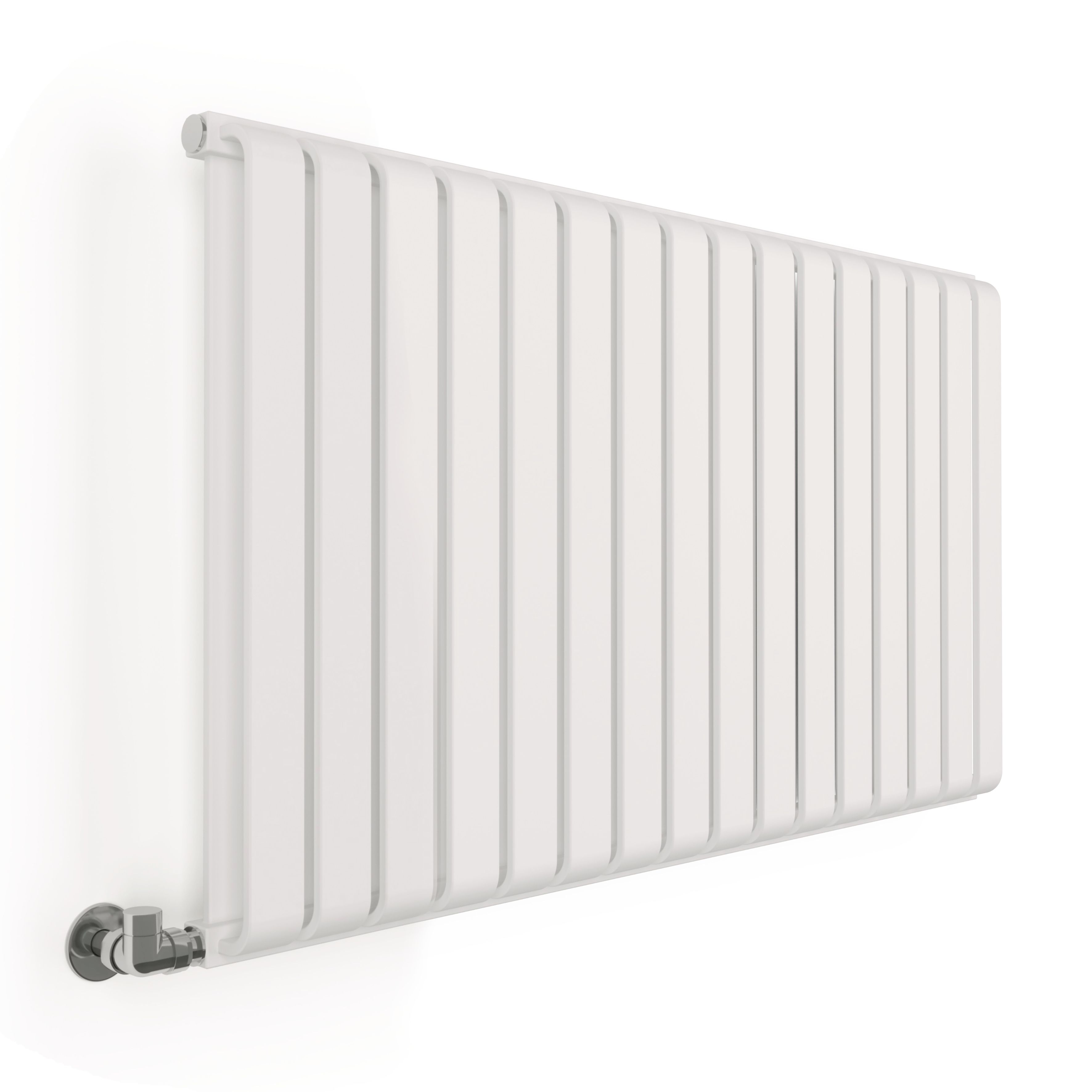 Terma Warp Room Soft White Hydronic Horizontal Designer 3945BTU Radiator, (W)1045mm x (H)630mm
