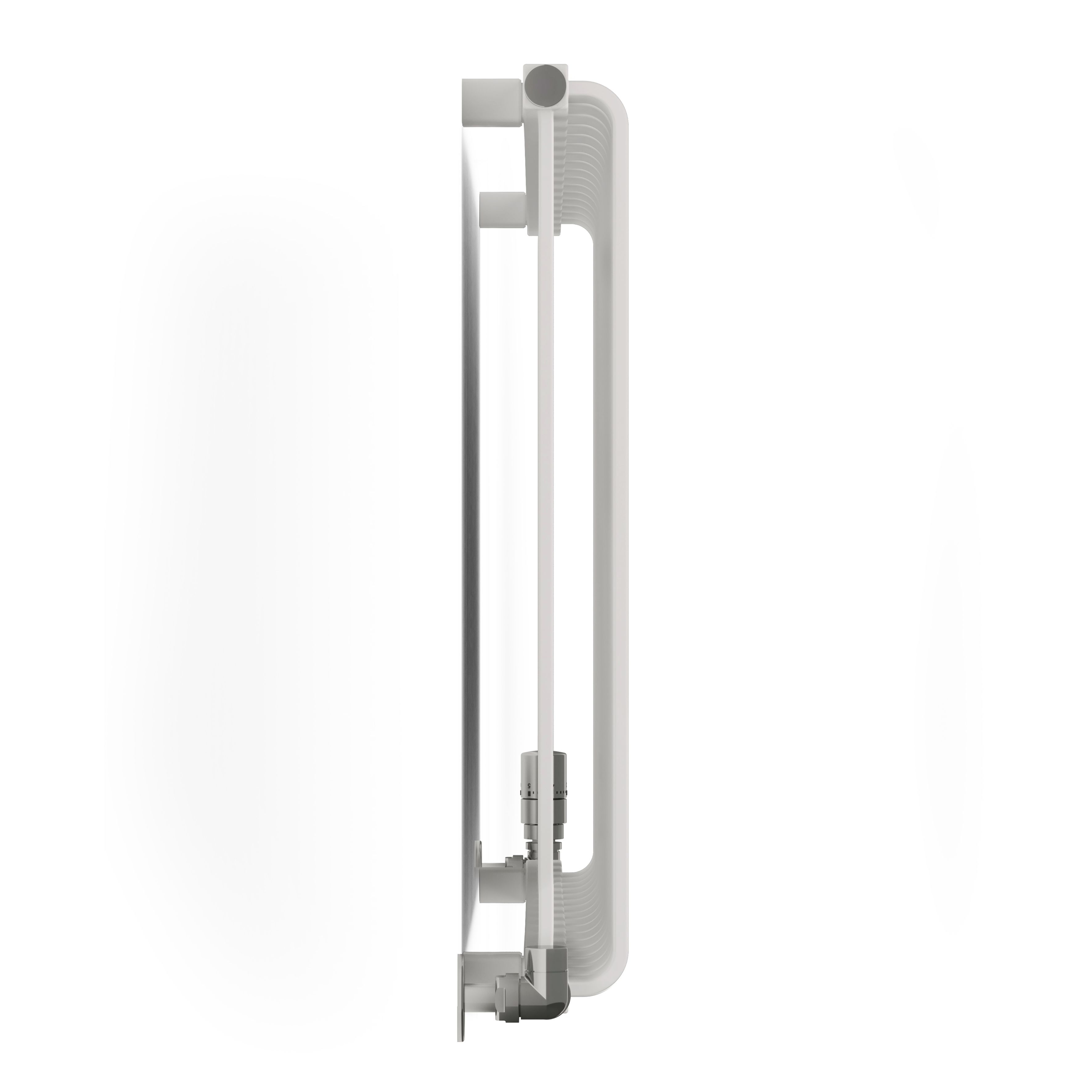 Terma Warp Room Soft White Hydronic Horizontal Designer 3945BTU Radiator, (W)1045mm x (H)630mm
