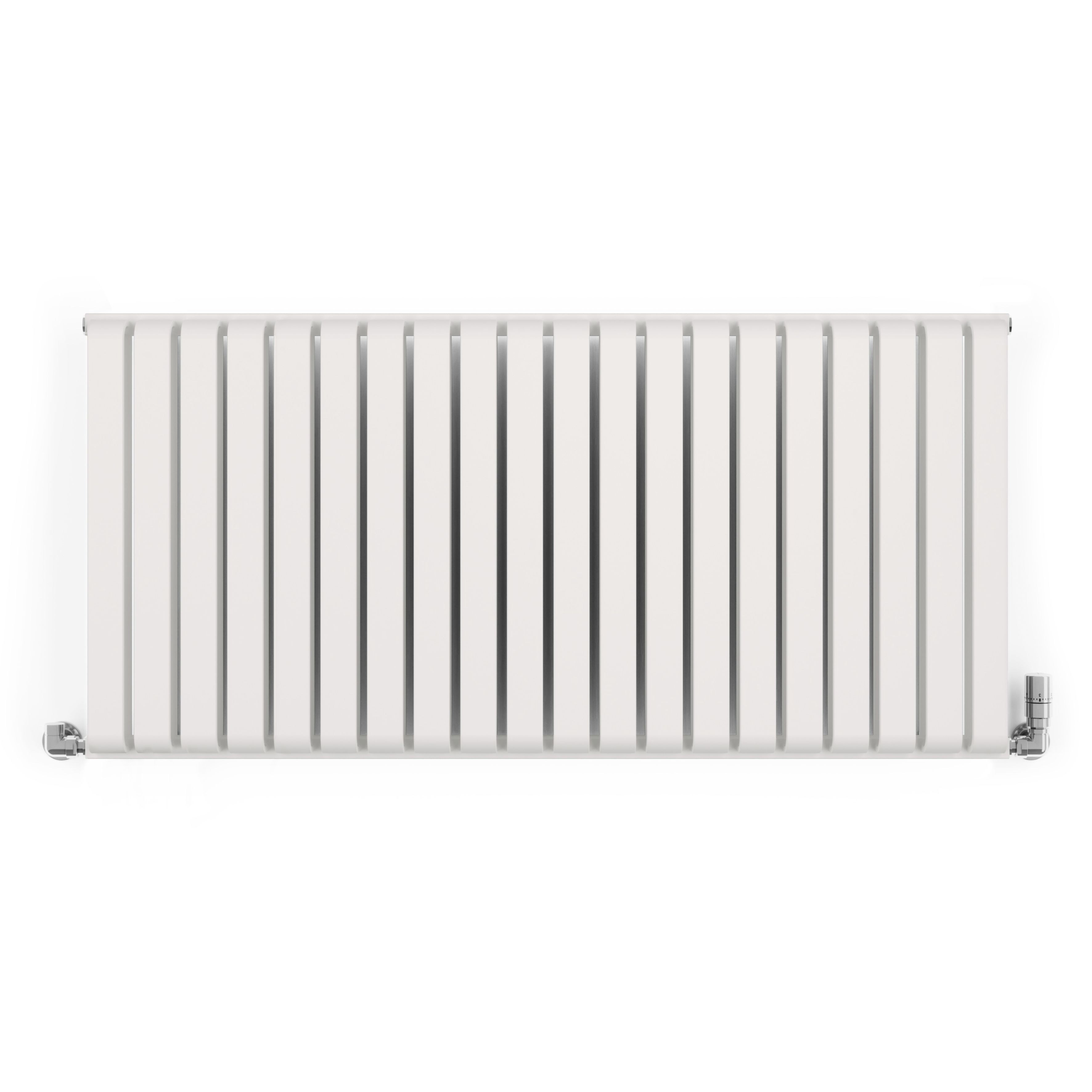 Terma Warp Room Soft White Hydronic Horizontal Designer 4931BTU Radiator, (W)1305mm x (H)630mm