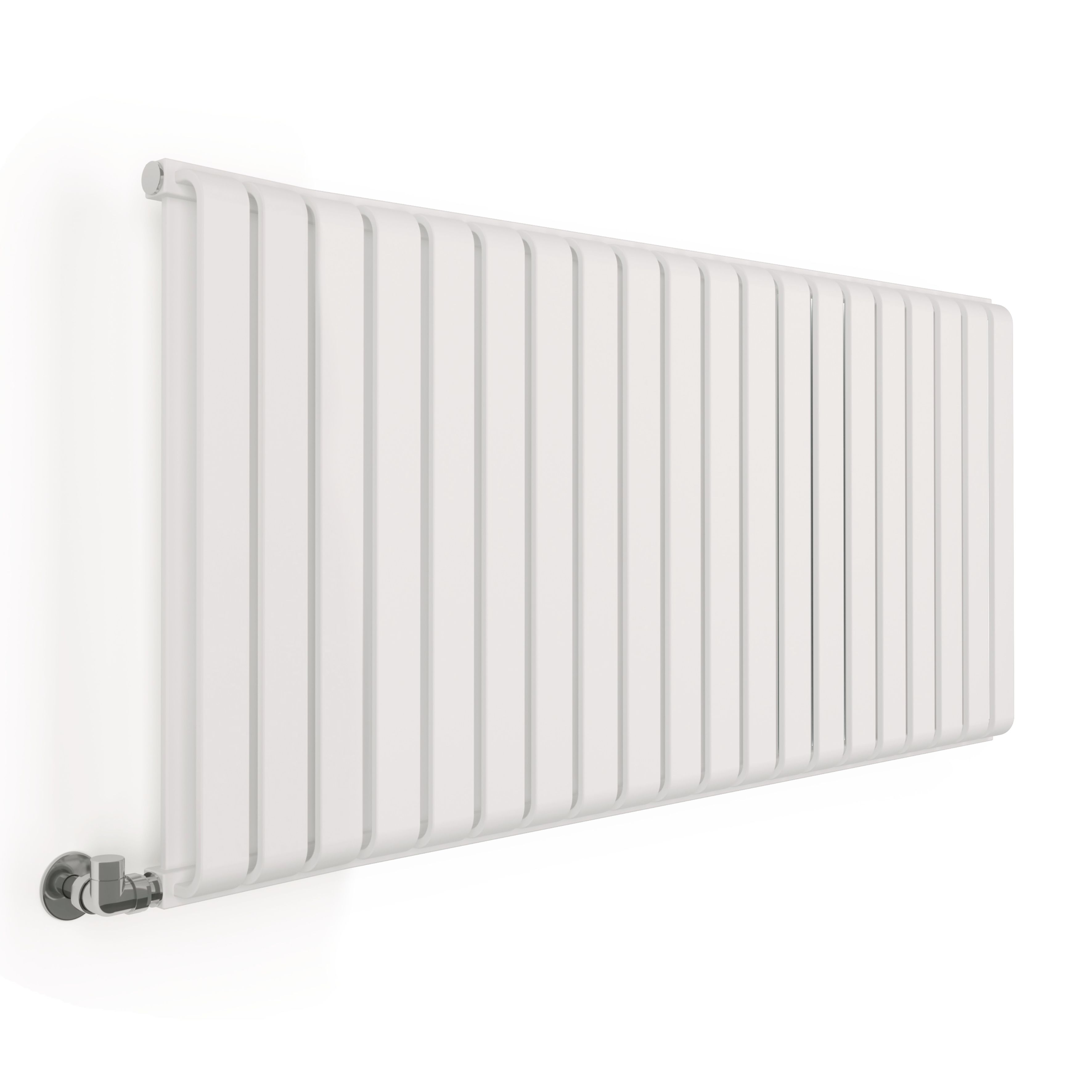 Terma Warp Room Soft White Hydronic Horizontal Designer 4931BTU Radiator, (W)1305mm x (H)630mm