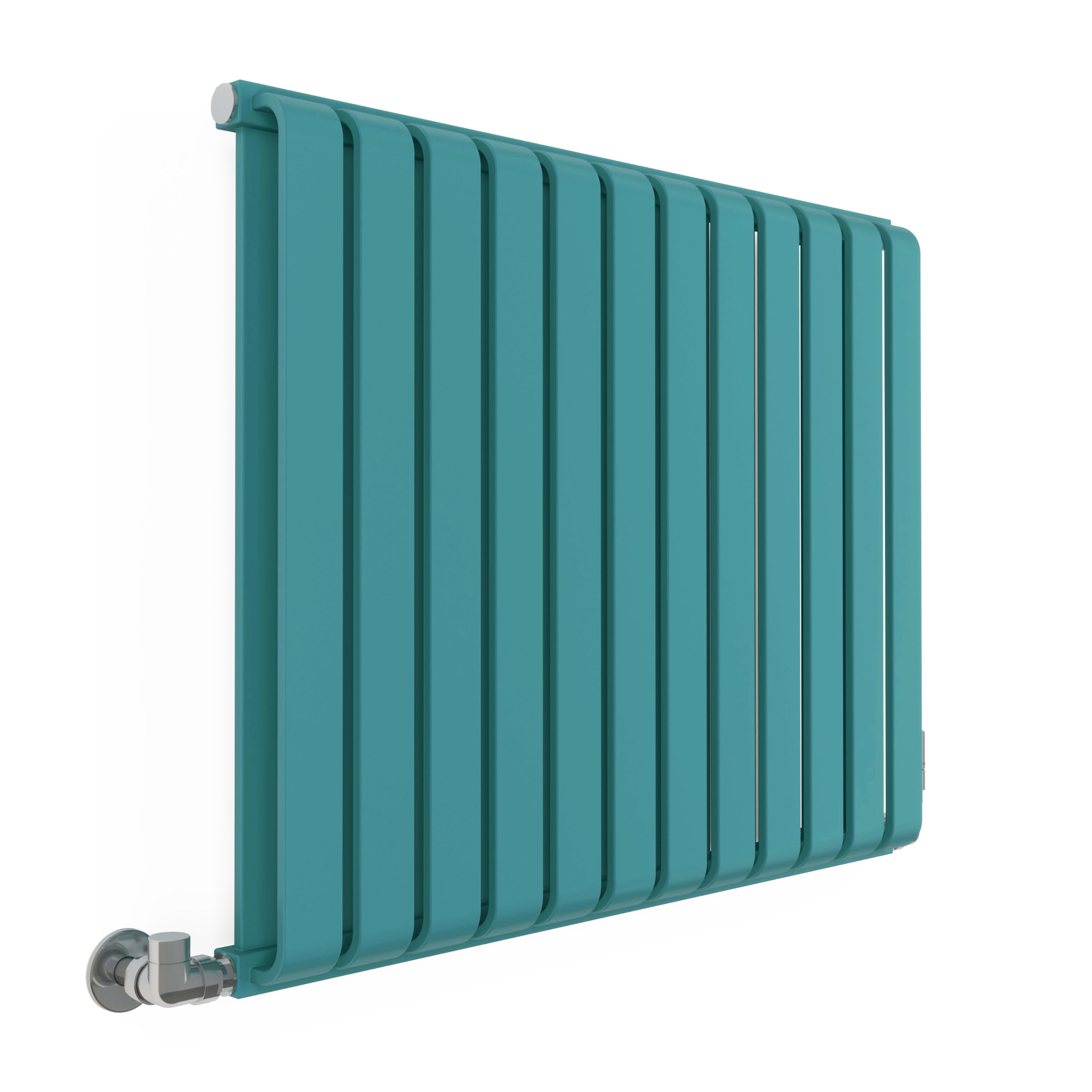 Terma Warp Room Teal Hydronic Horizontal Designer 2960BTU Radiator, (W)785mm x (H)630mm