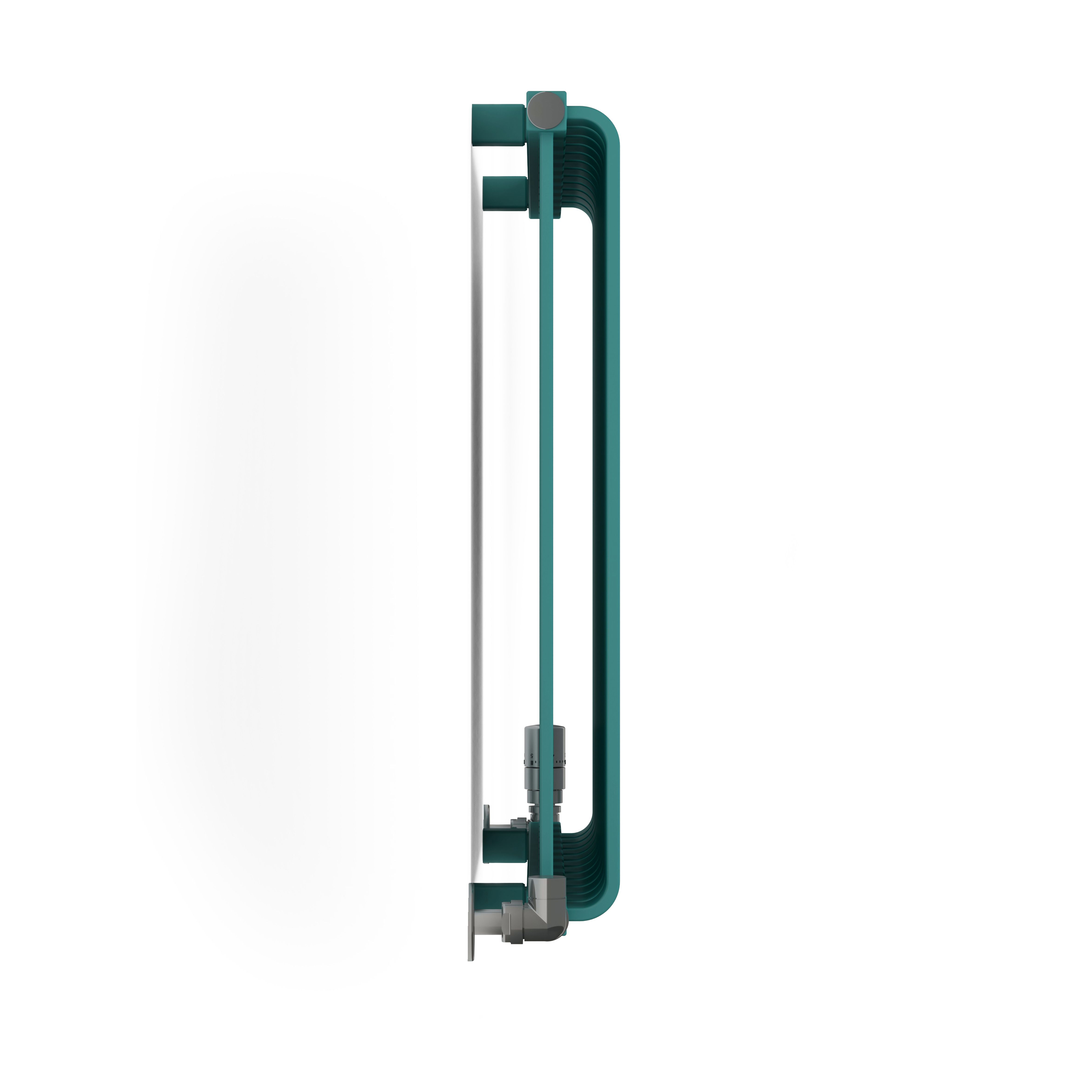 Terma Warp Room Teal Hydronic Horizontal Designer 2960BTU Radiator, (W)785mm x (H)630mm