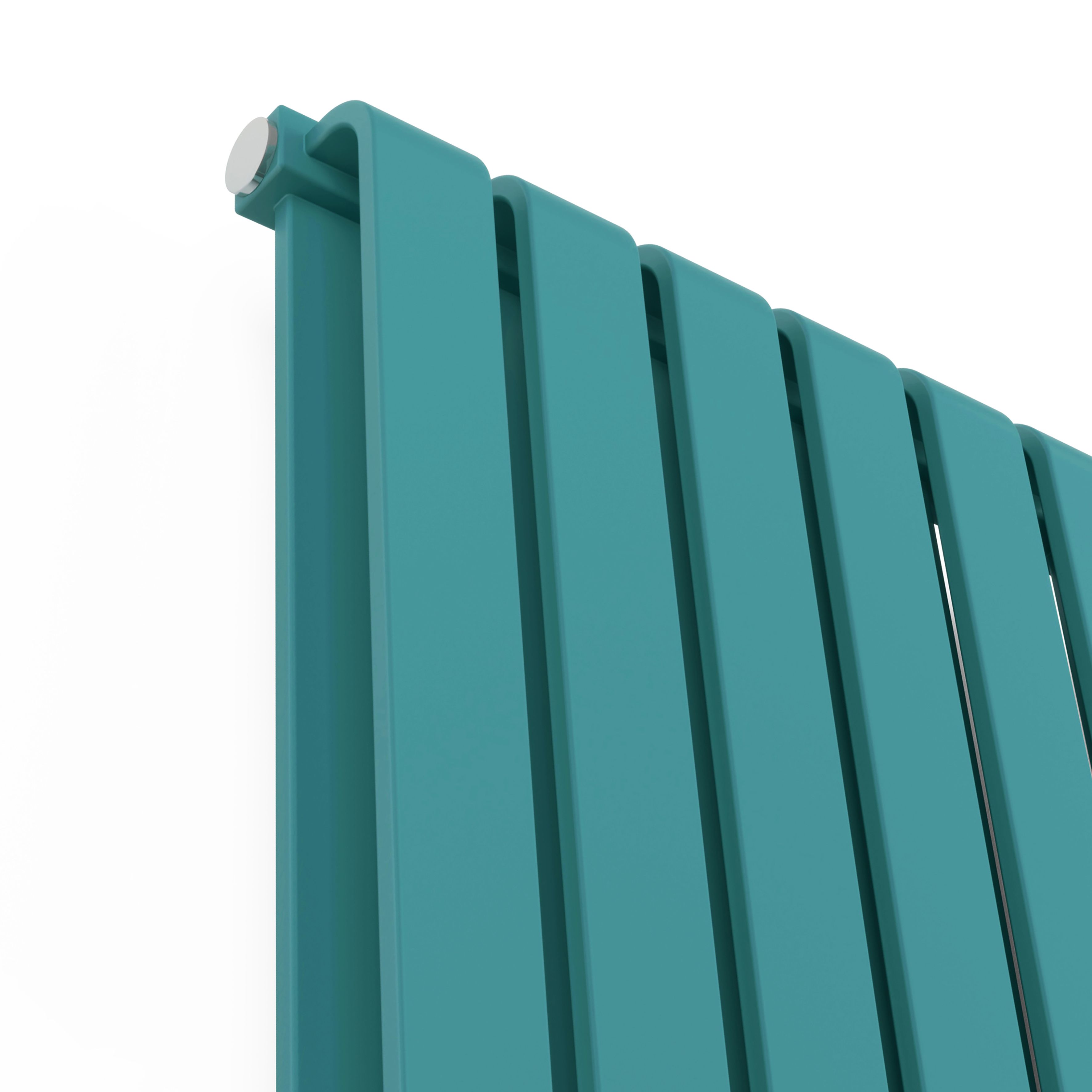 Terma Warp Room Teal Hydronic Horizontal Designer 2960BTU Radiator, (W)785mm x (H)630mm