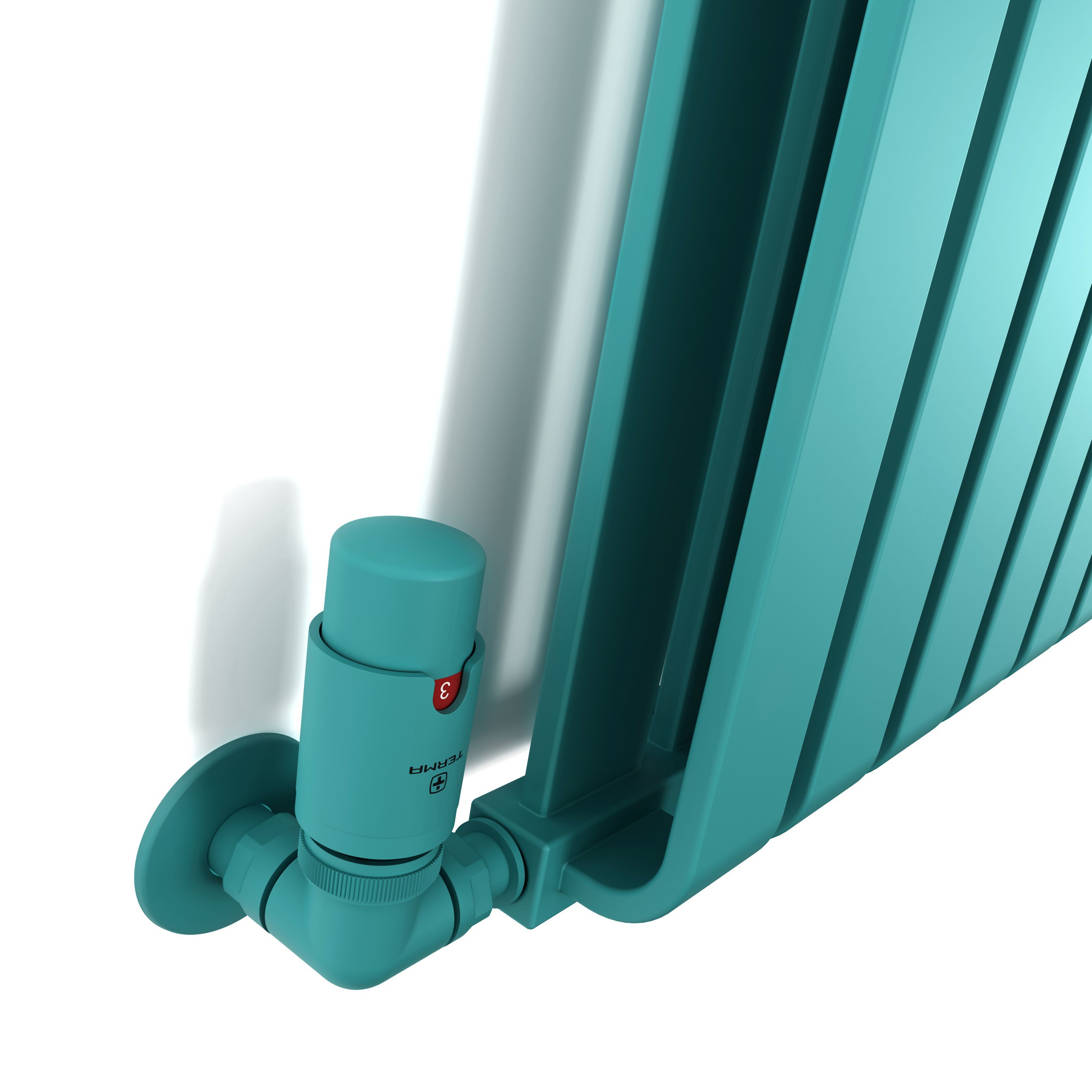 Terma Warp Room Teal Hydronic Horizontal Designer 2960BTU Radiator, (W)785mm x (H)630mm
