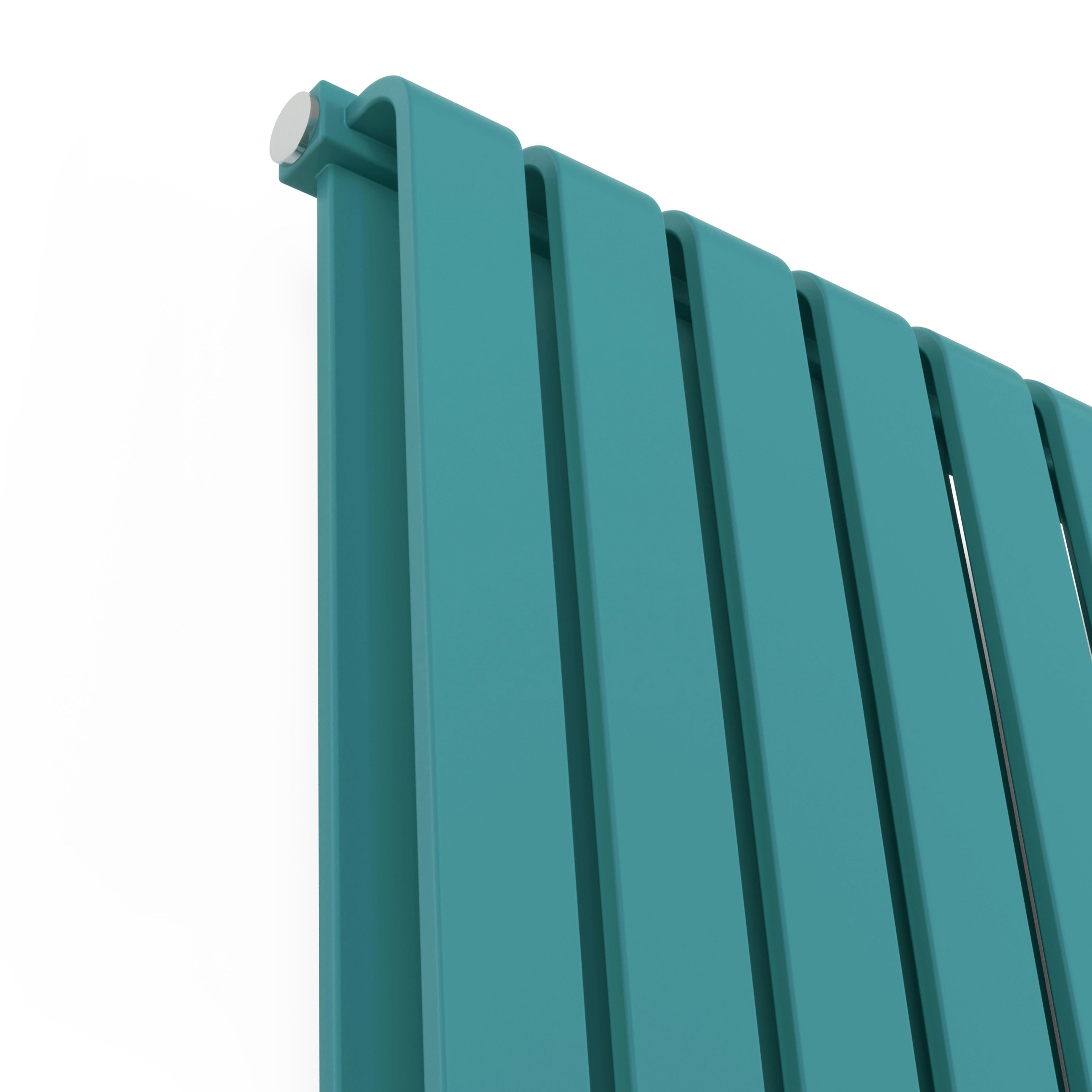 Terma Warp Room Teal Hydronic Horizontal Designer 3317BTU Radiator, (W)1565mm x (H)330mm