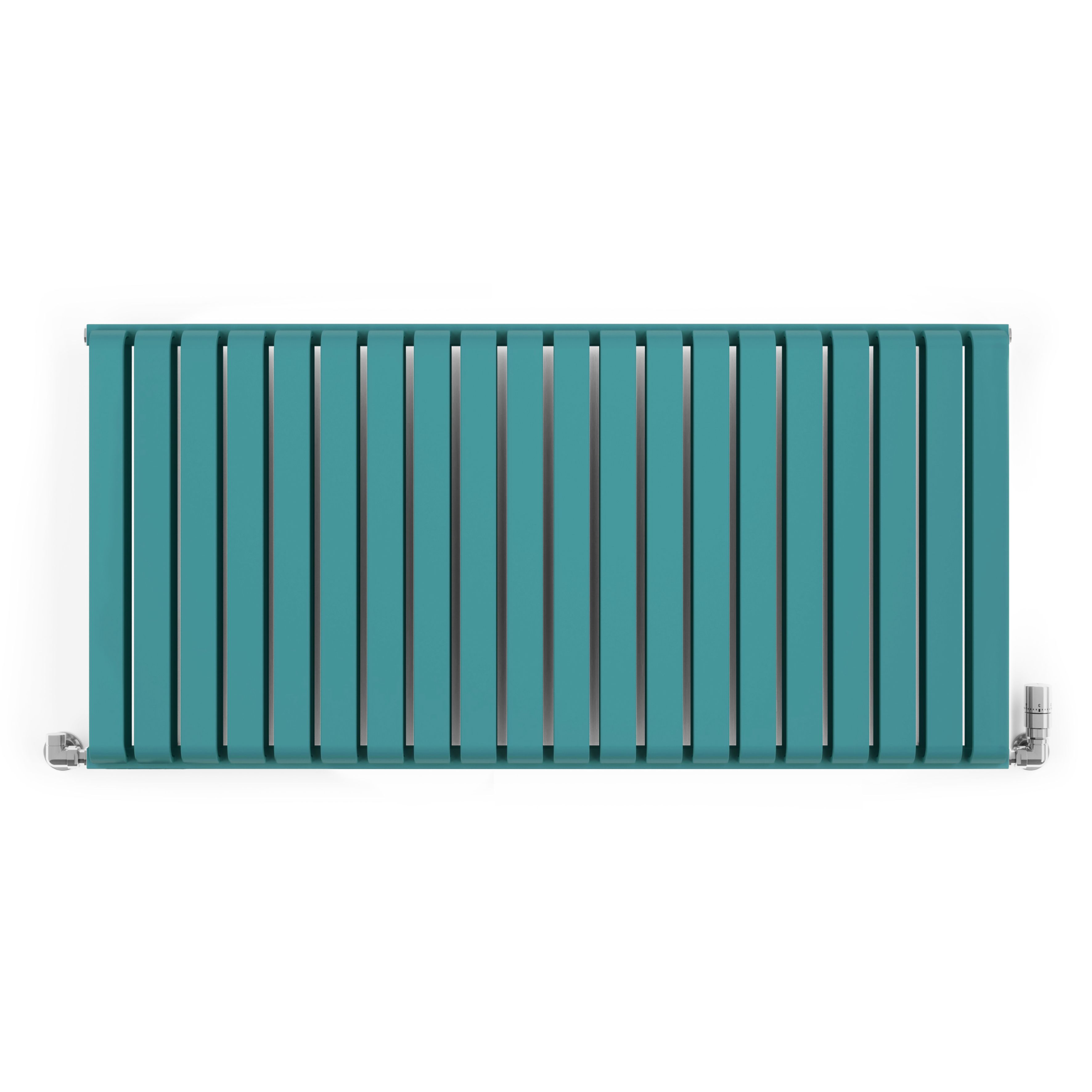 Terma Warp Room Teal Hydronic Horizontal Designer 4931BTU Radiator, (W)1305mm x (H)630mm