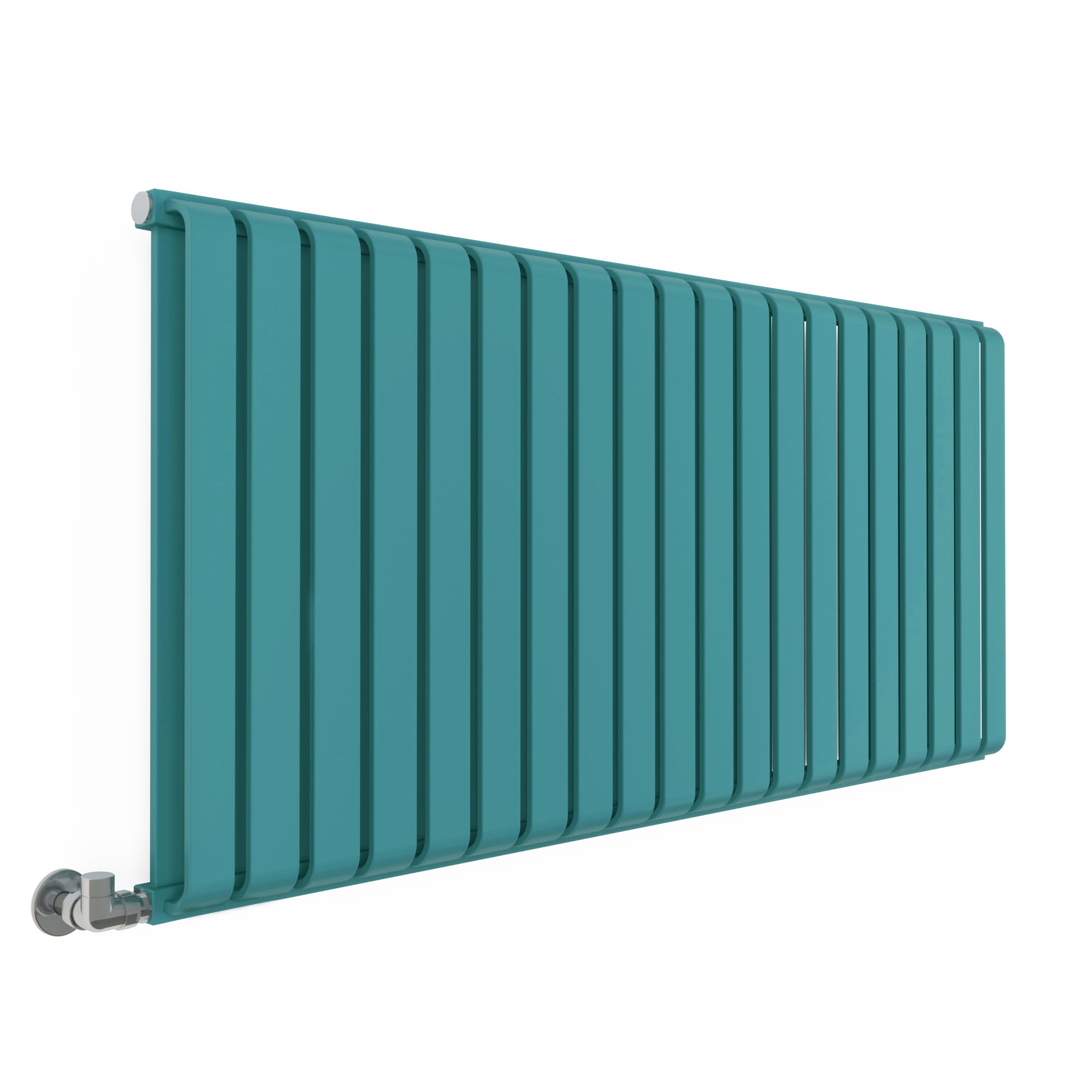 Terma Warp Room Teal Hydronic Horizontal Designer 4931BTU Radiator, (W)1305mm x (H)630mm