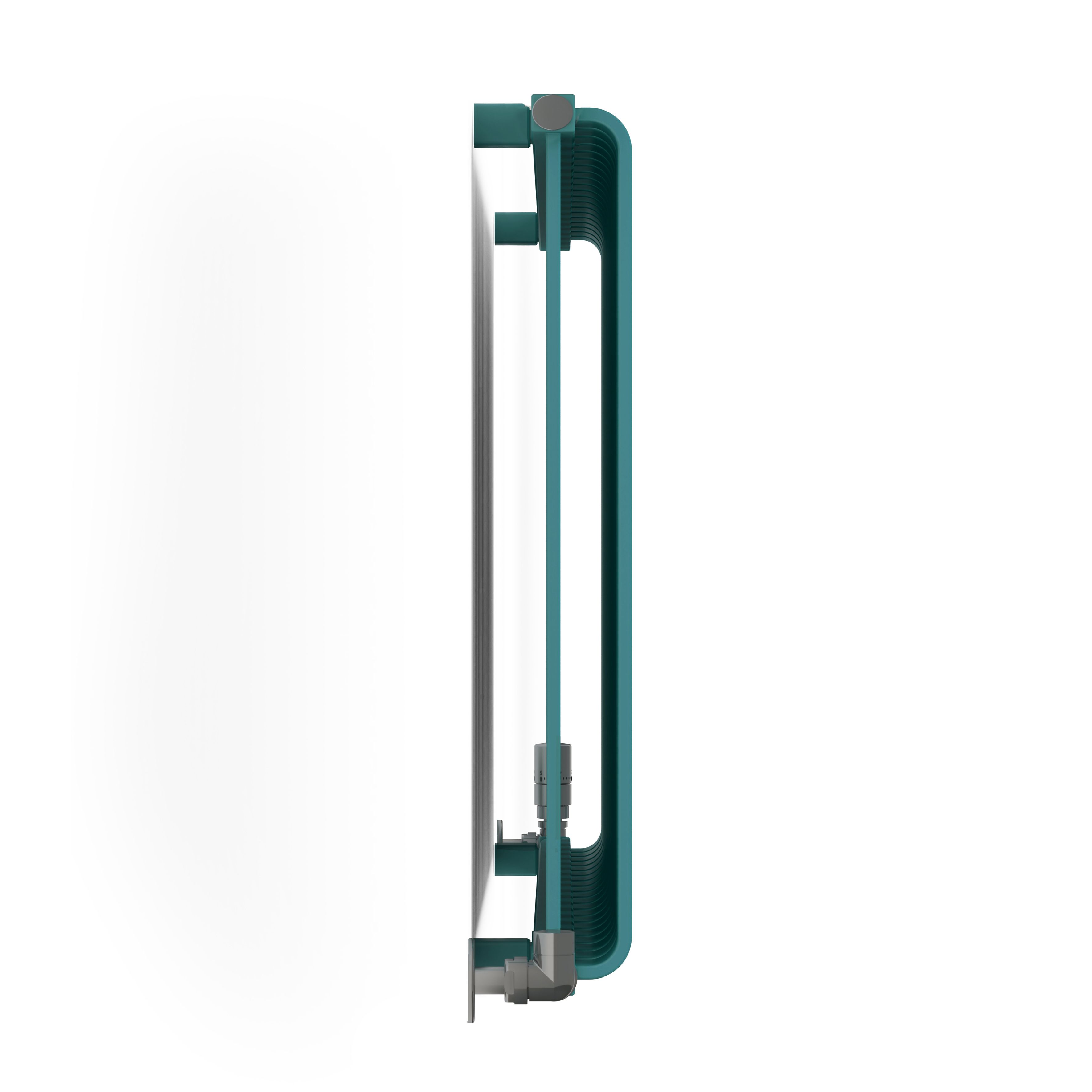 Terma Warp Room Teal Hydronic Horizontal Designer 4931BTU Radiator, (W)1305mm x (H)630mm