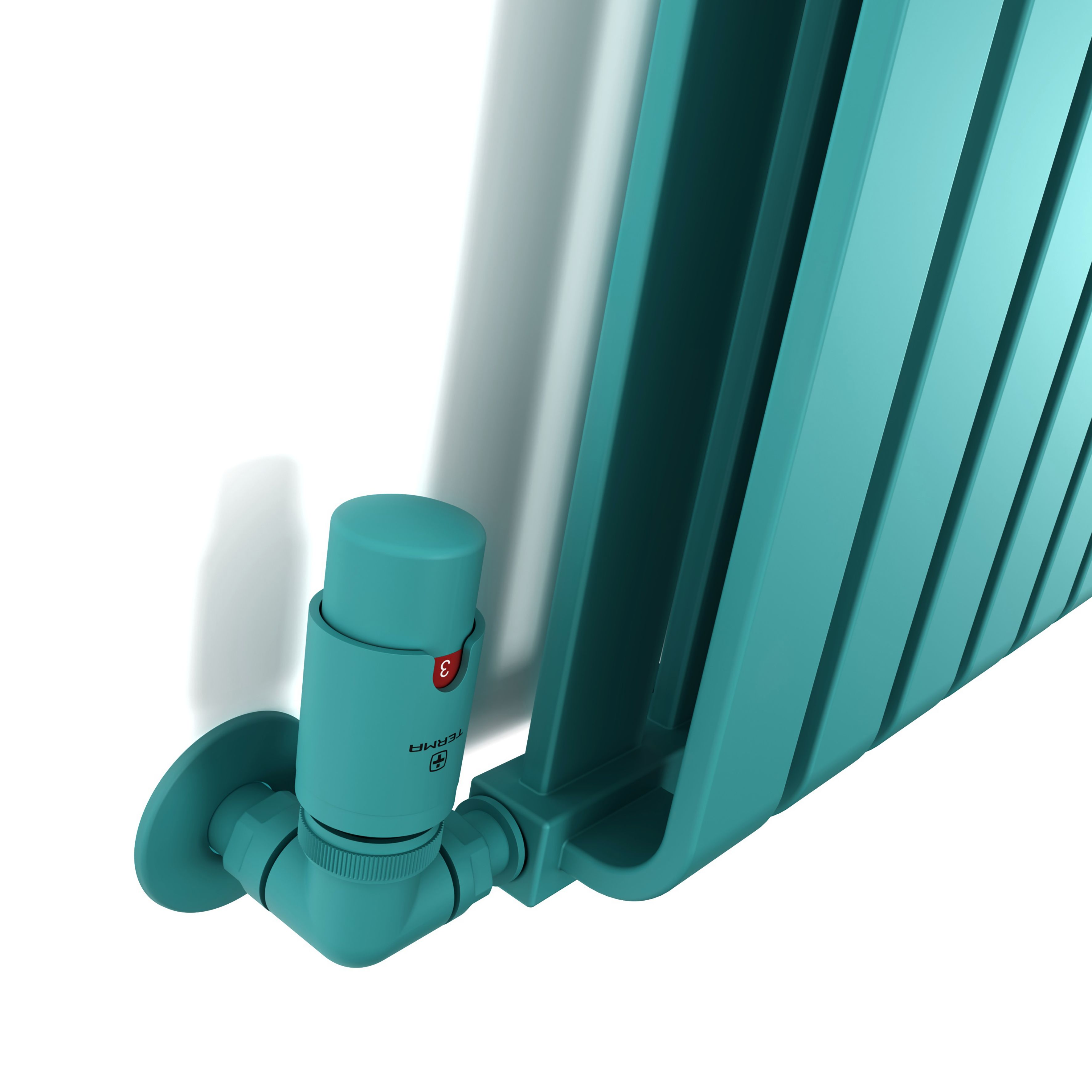 Terma Warp Room Teal Hydronic Horizontal Designer 4931BTU Radiator, (W)1305mm x (H)630mm