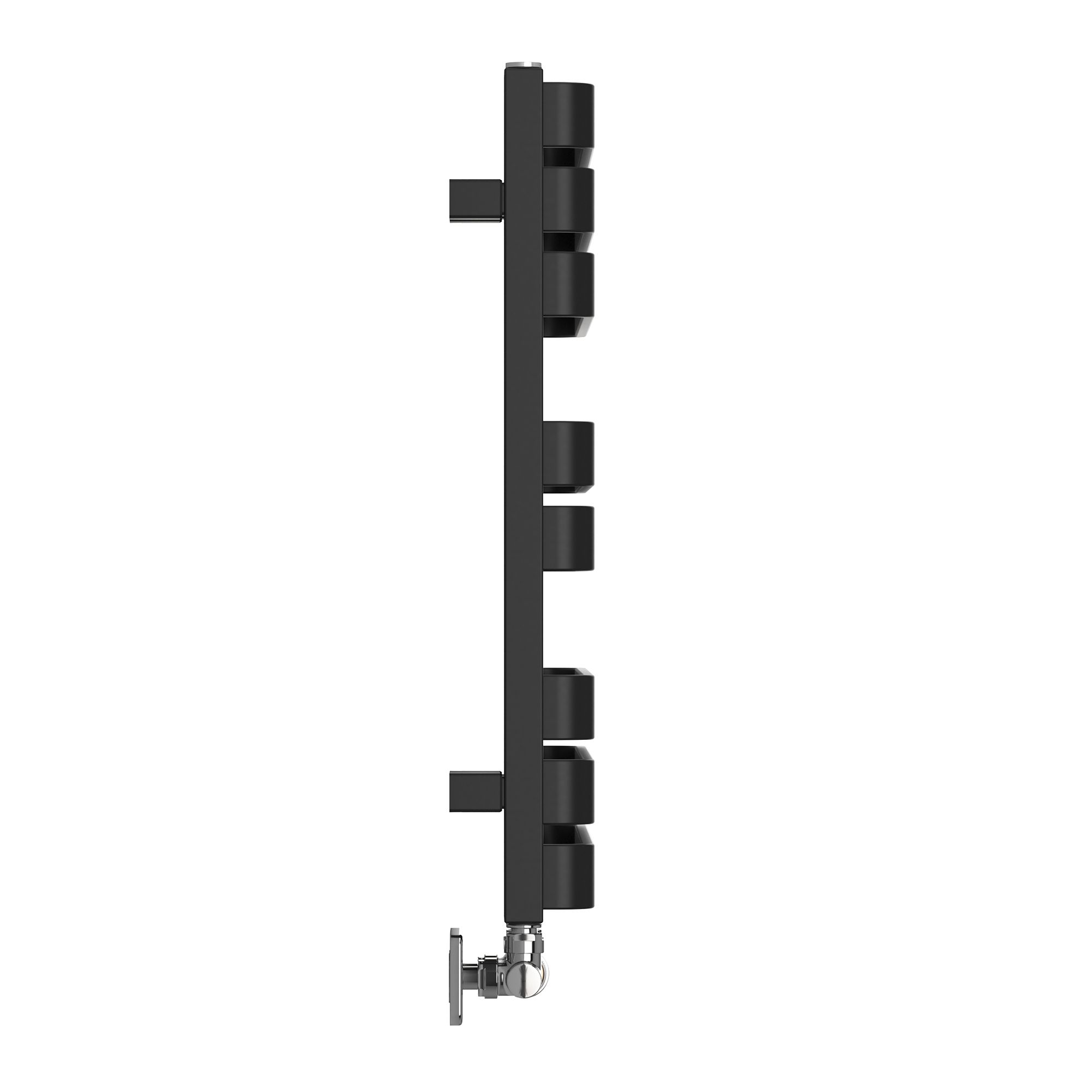 Terma Warp S Black Flat Towel warmer (W)500mm x (H)655mm