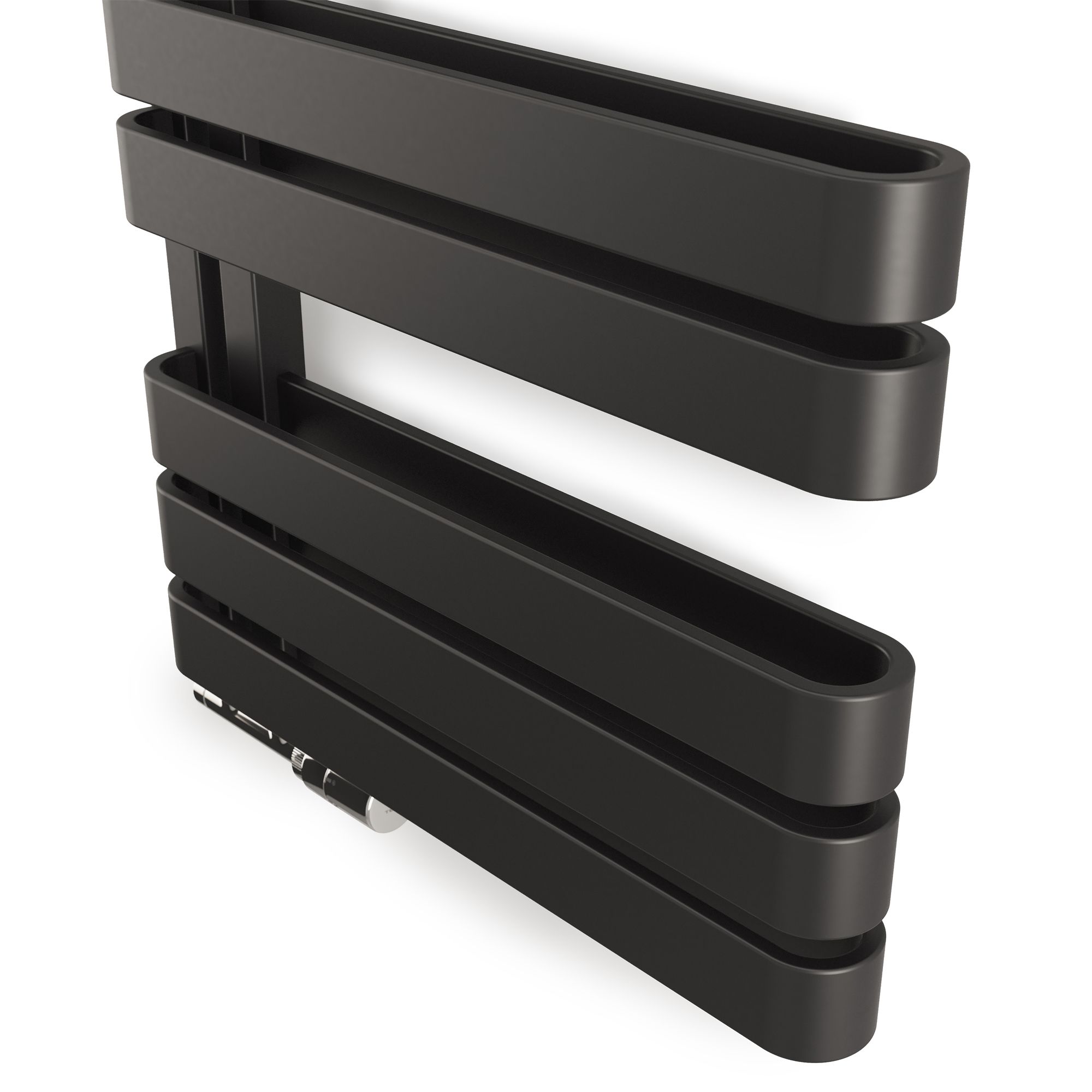 Terma Warp S Black Flat Towel warmer (W)500mm x (H)655mm