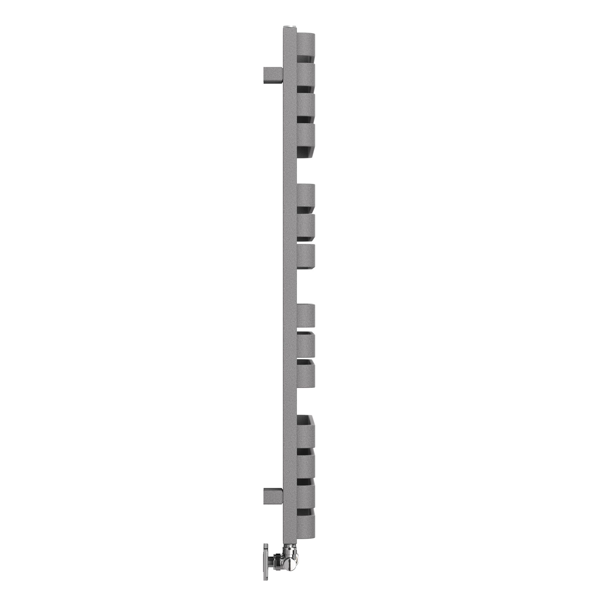 Terma Warp S T-Rail Grey Flat Towel warmer (W)500mm x (H)1110mm