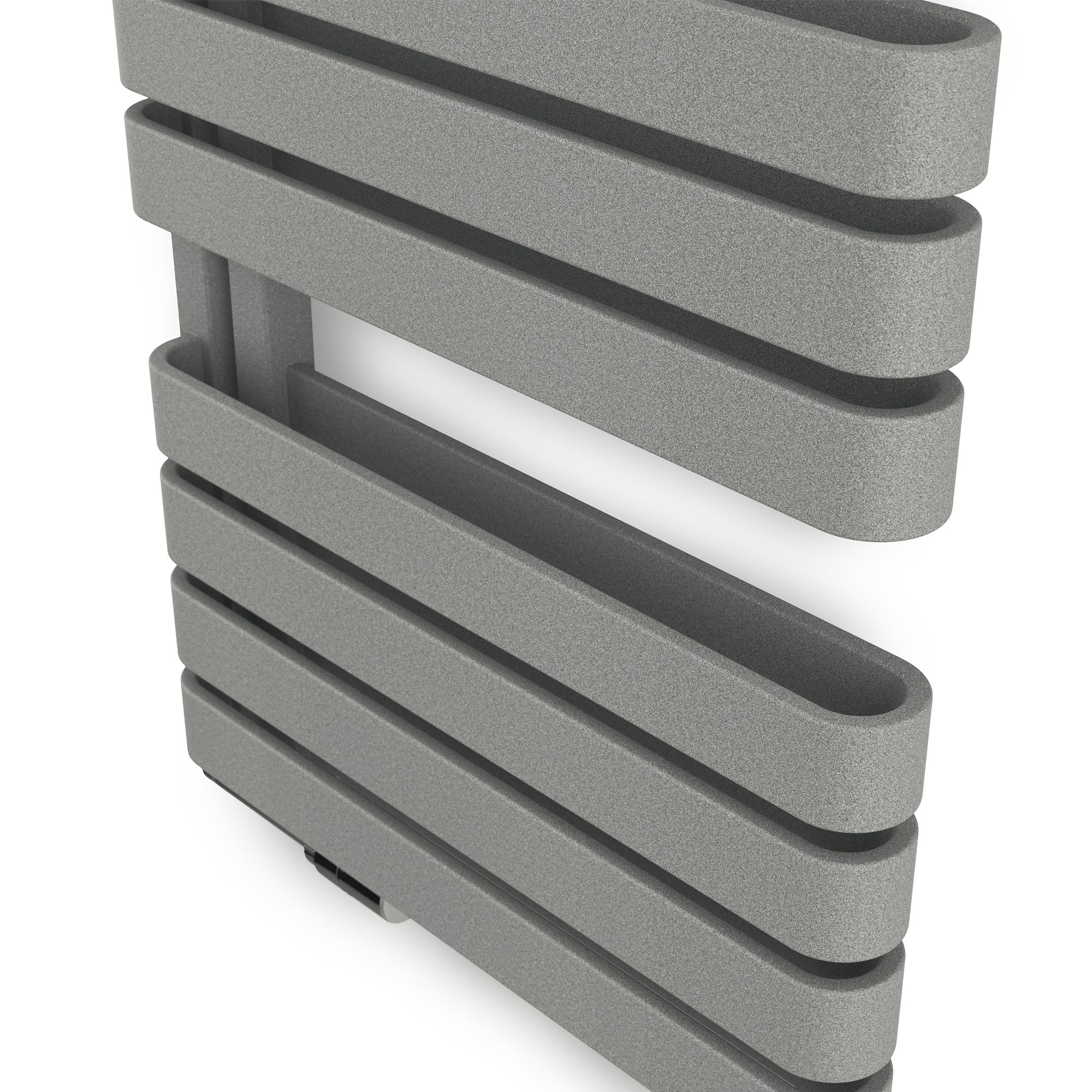 Terma Warp S T-Rail Grey Flat Towel warmer (W)500mm x (H)1110mm