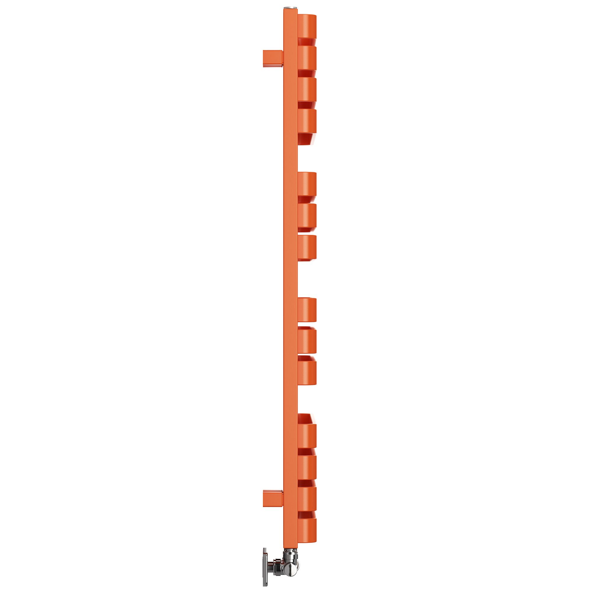 Terma Warp S T-Rail Orange Flat Towel warmer (W)500mm x (H)1110mm