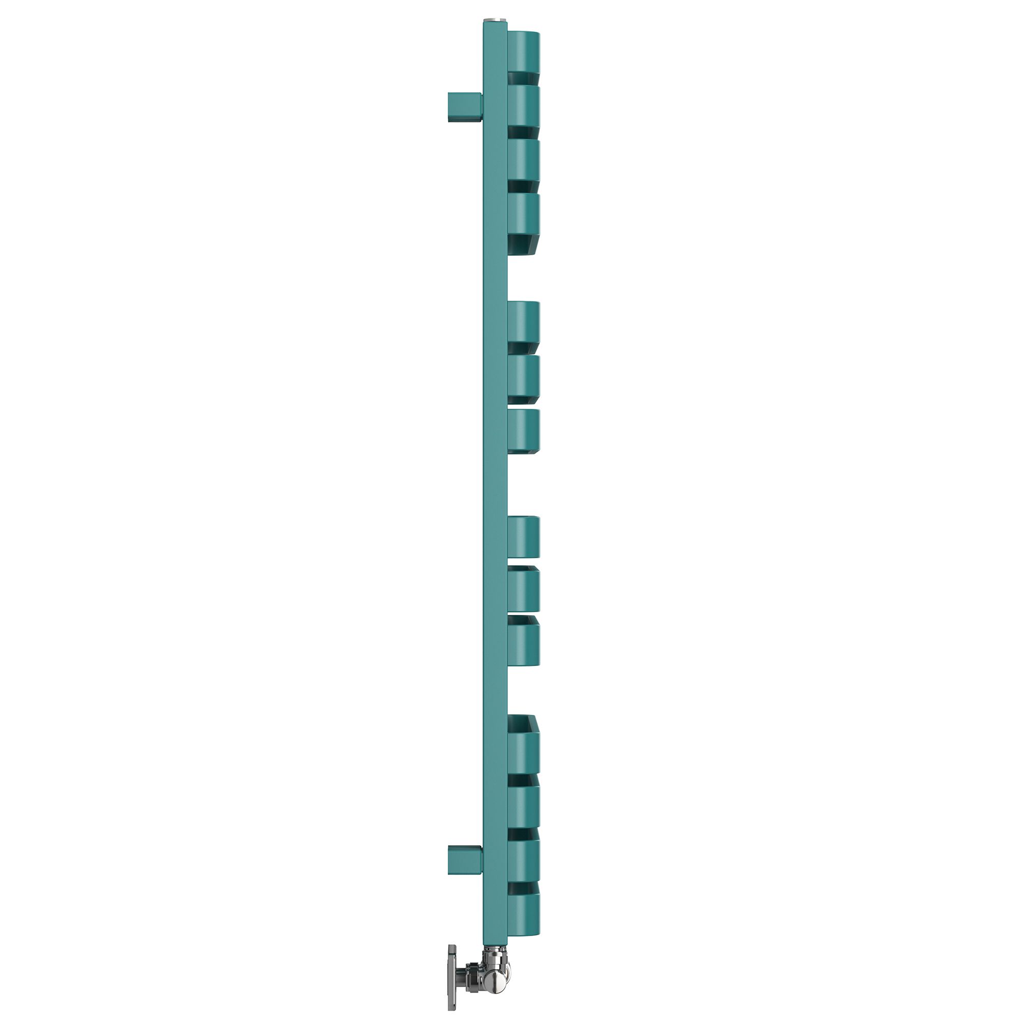 Terma Warp S T-Rail Teal Flat Towel warmer (W)500mm x (H)1110mm