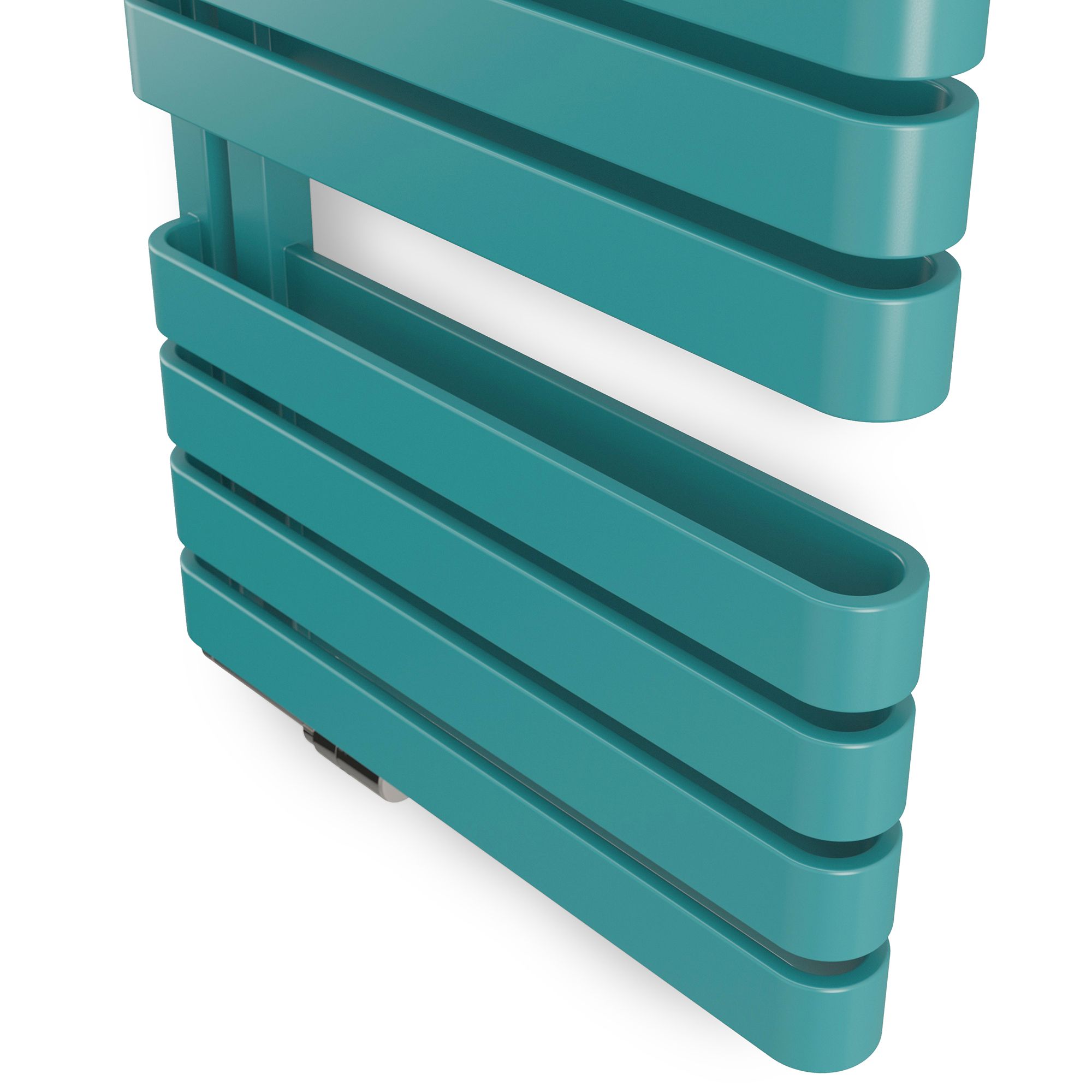 Terma Warp S T-Rail Teal Flat Towel warmer (W)500mm x (H)1110mm