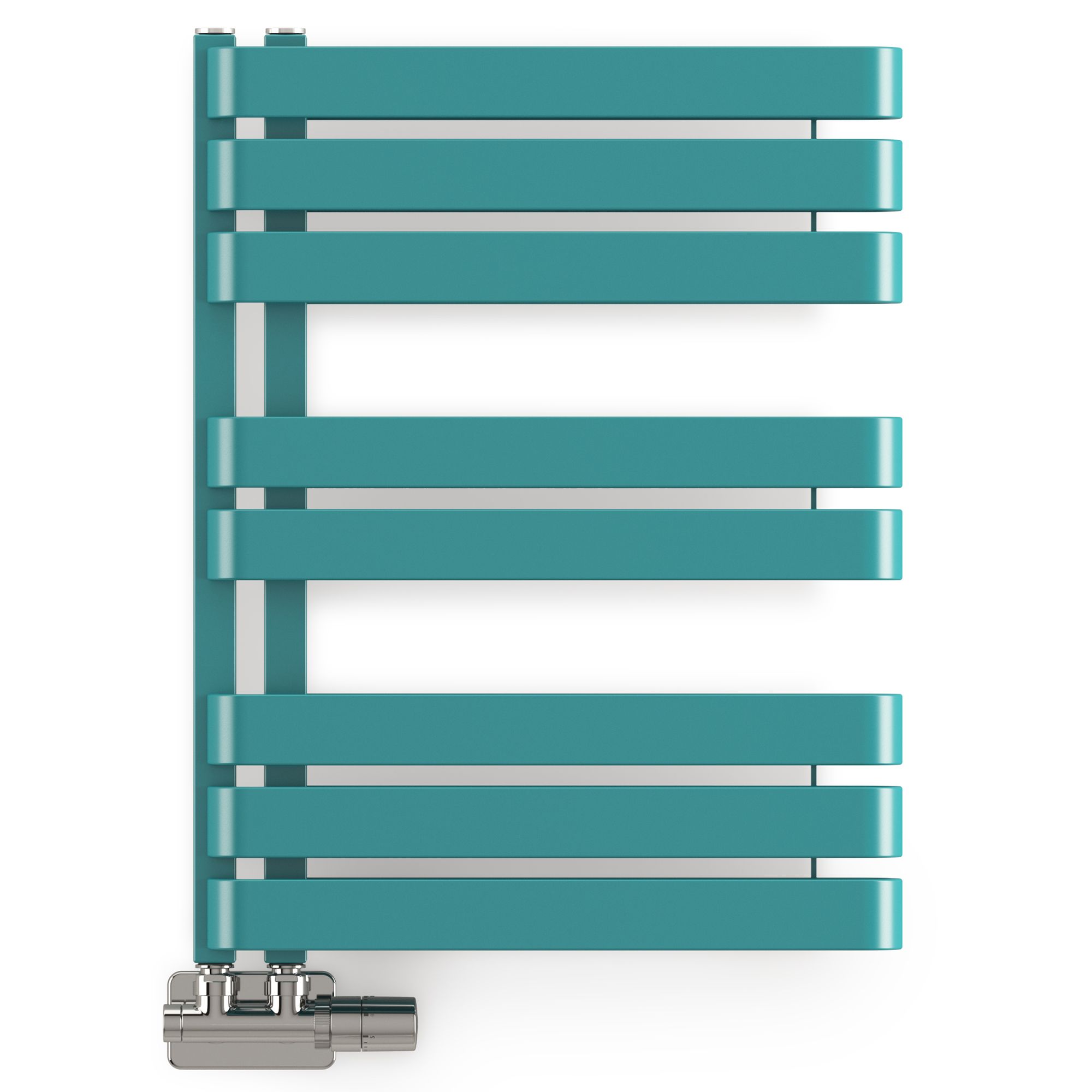 Terma Warp S T-Rail Teal Flat Towel warmer (W)500mm x (H)655mm