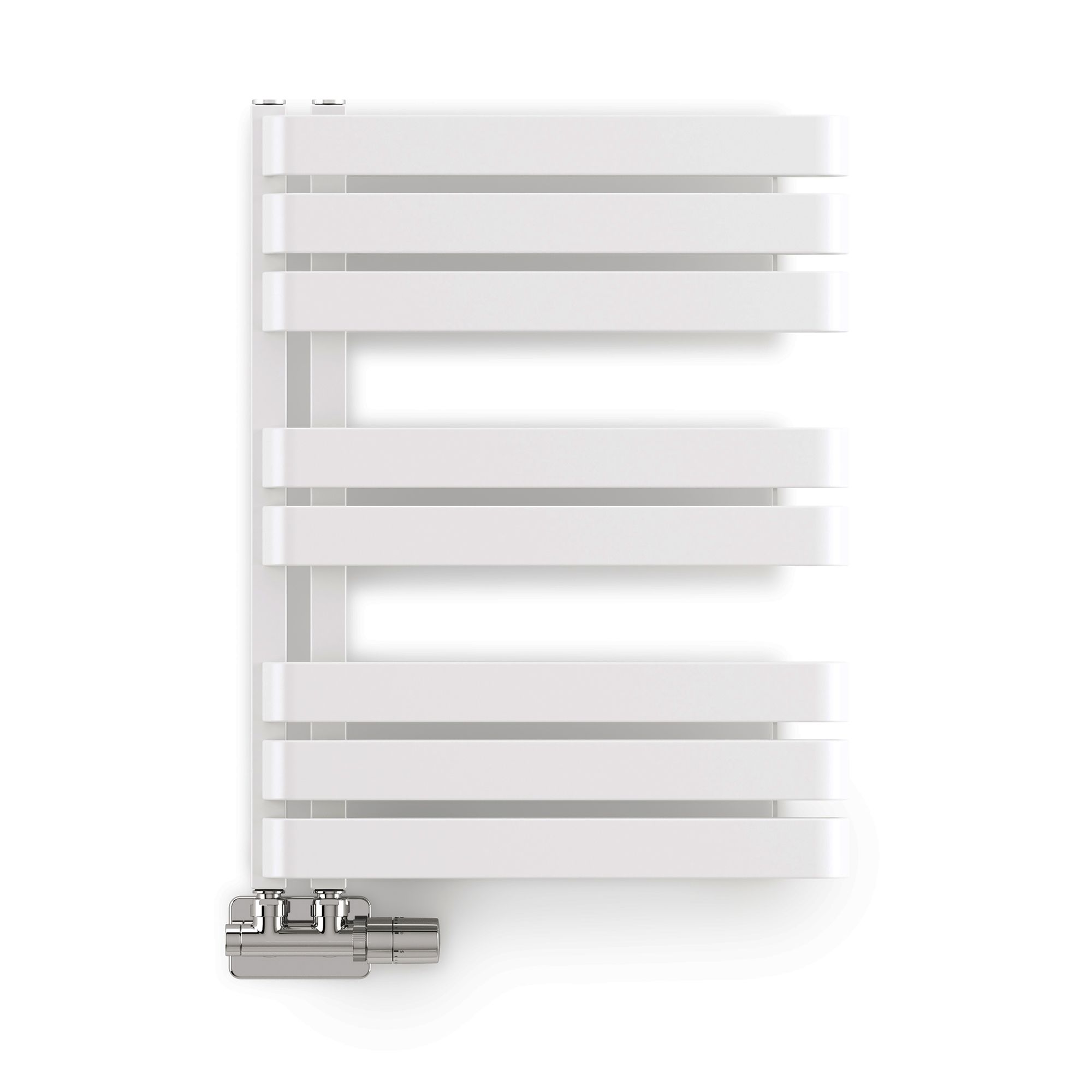 Terma Warp S T-Rail White Flat Towel warmer (W)500mm x (H)655mm
