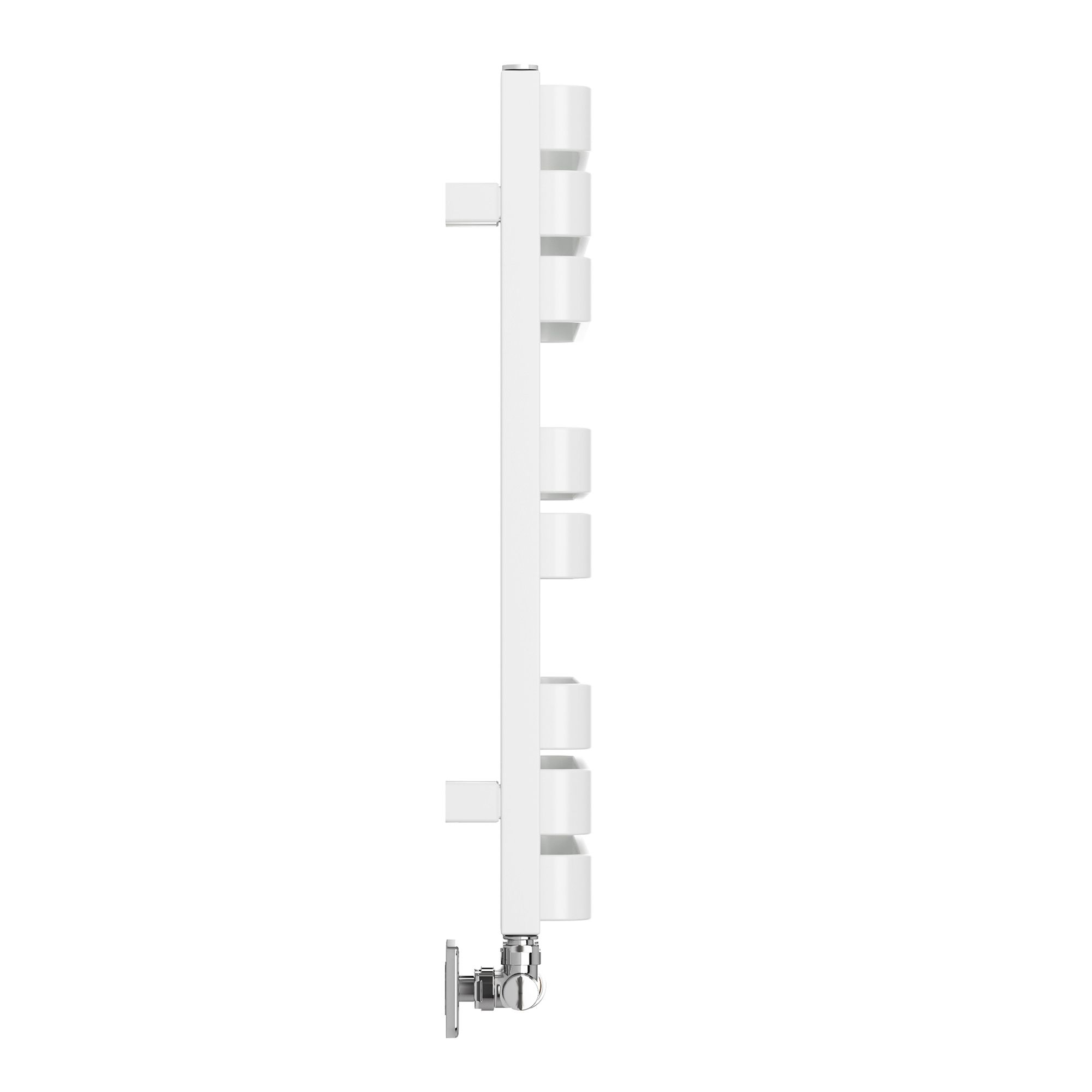 Terma Warp S T-Rail White Flat Towel warmer (W)500mm x (H)655mm