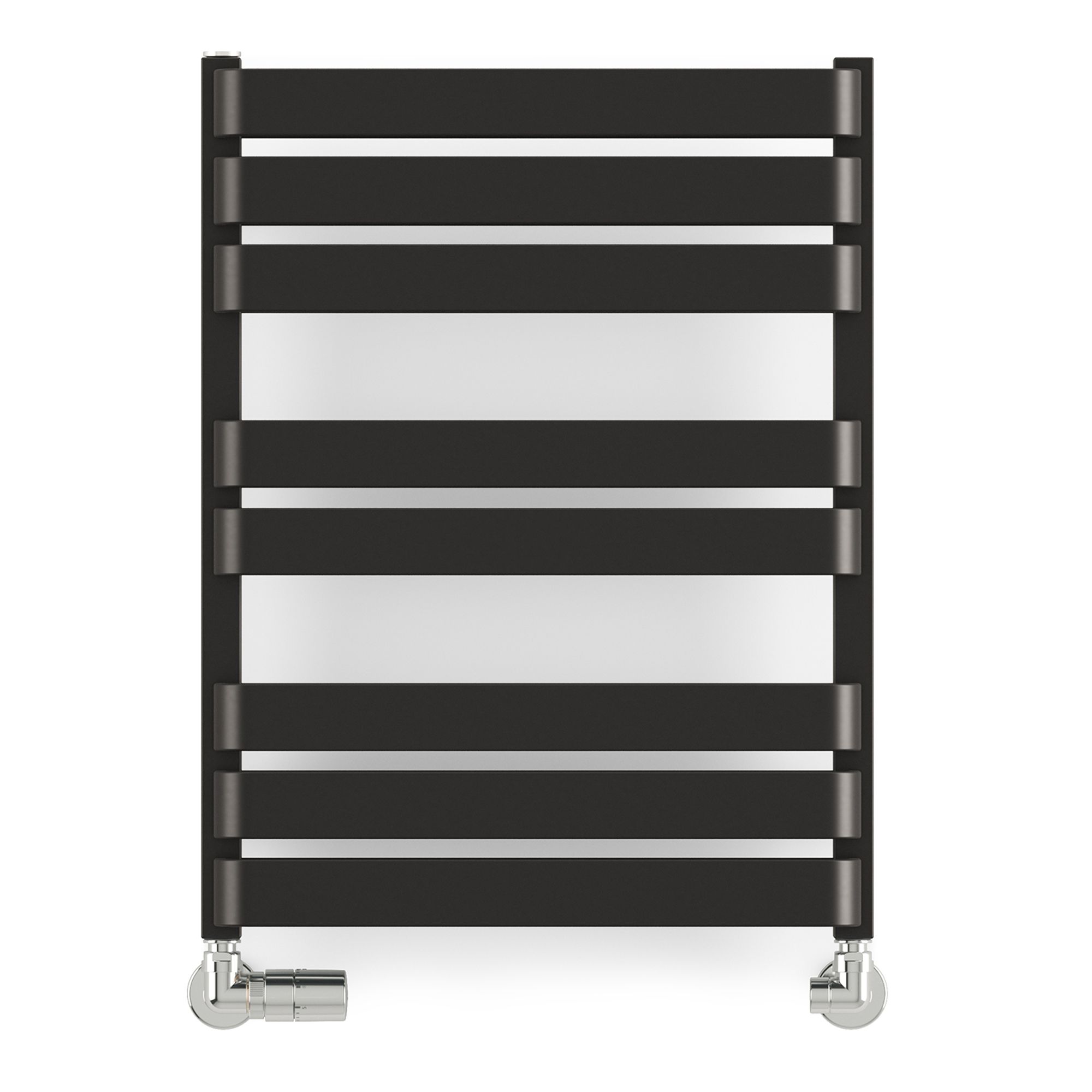 Terma Warp T Bold Black Flat Towel warmer (W)500mm x (H)655mm