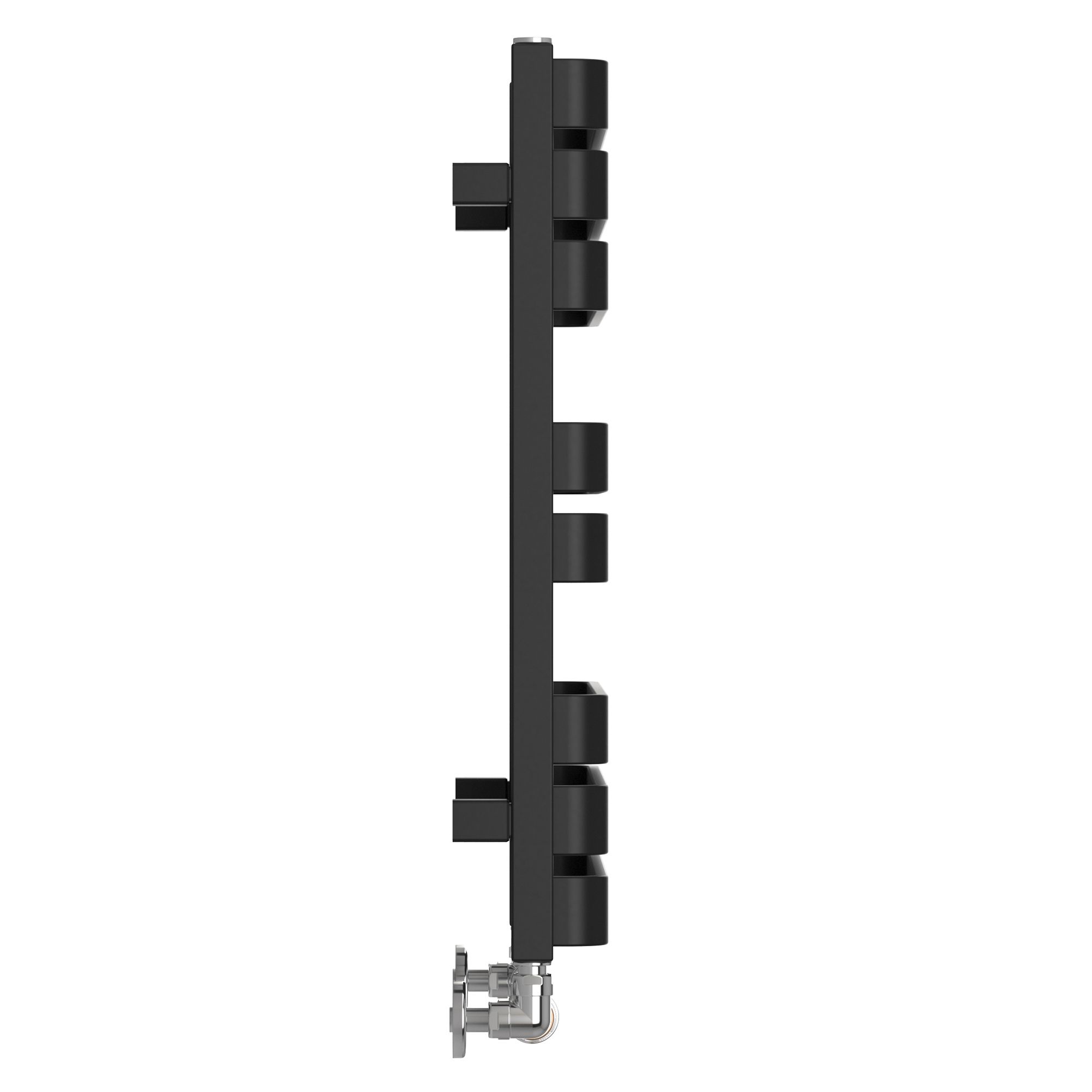 Terma Warp T Bold Black Flat Towel warmer (W)500mm x (H)655mm