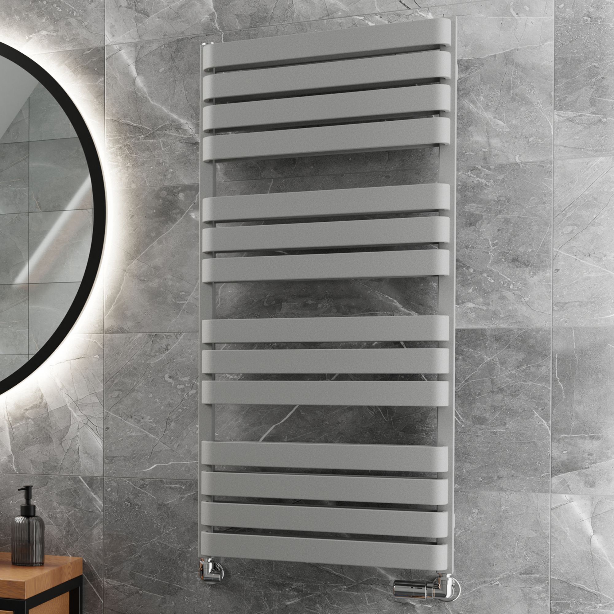 Terma Warp T Bold Grey Flat Towel warmer (W)500mm x (H)1110mm