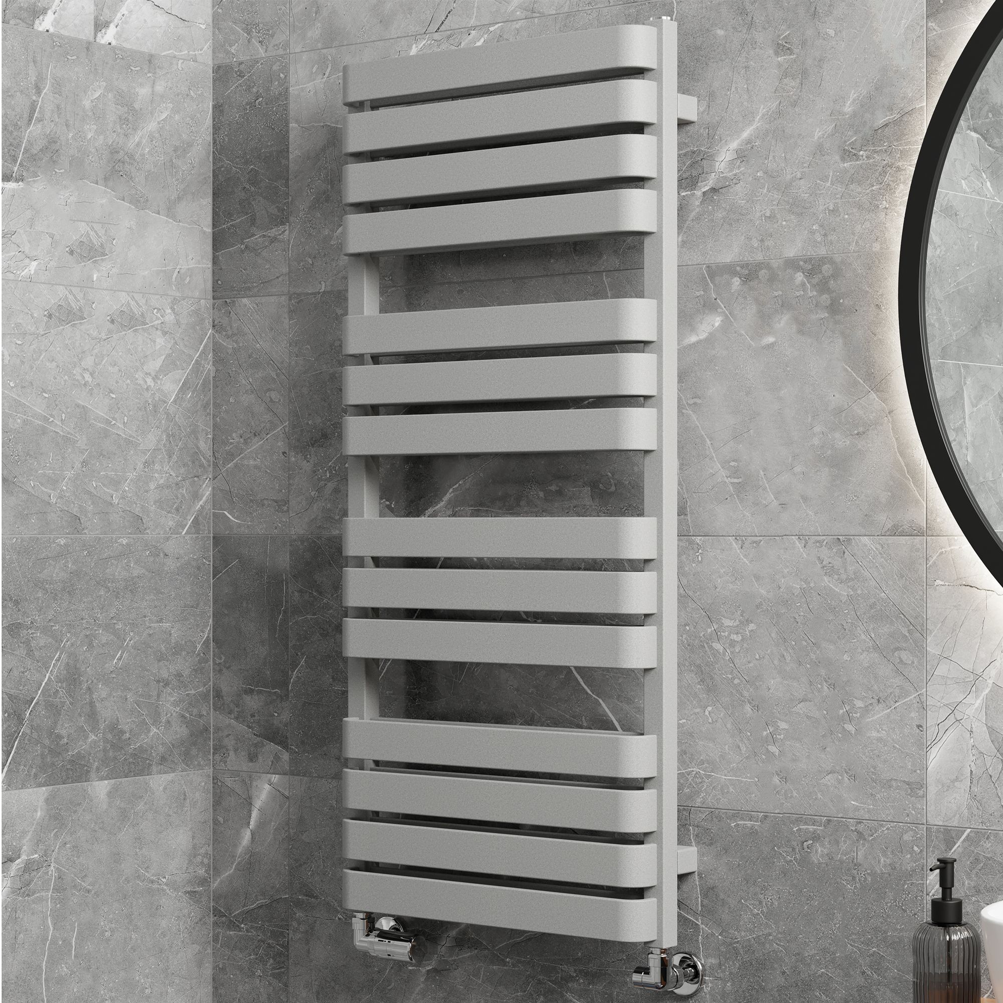 Terma Warp T Bold Grey Flat Towel warmer (W)500mm x (H)1110mm
