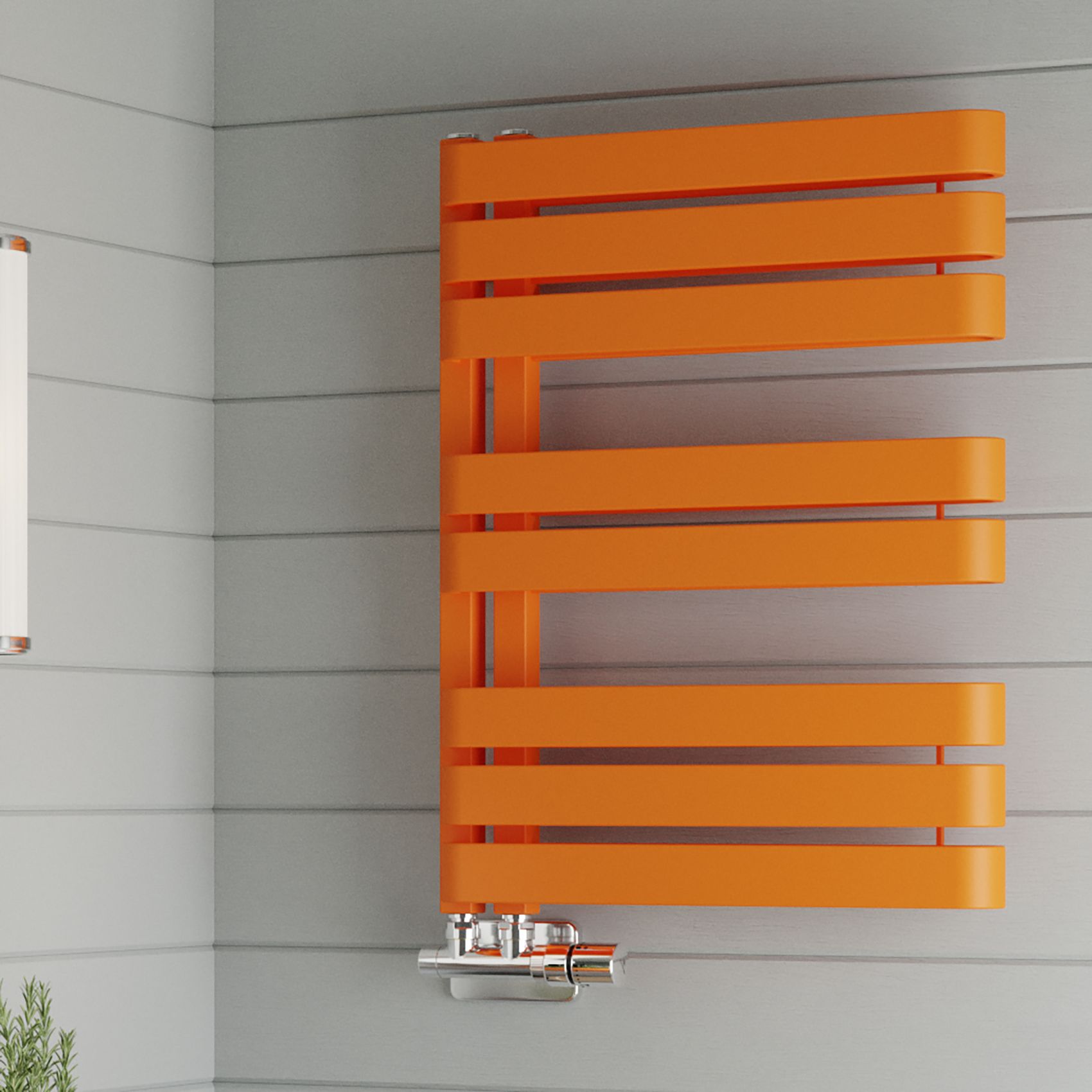 Terma Warp T Bold Orange Flat Towel warmer (W)500mm x (H)655mm