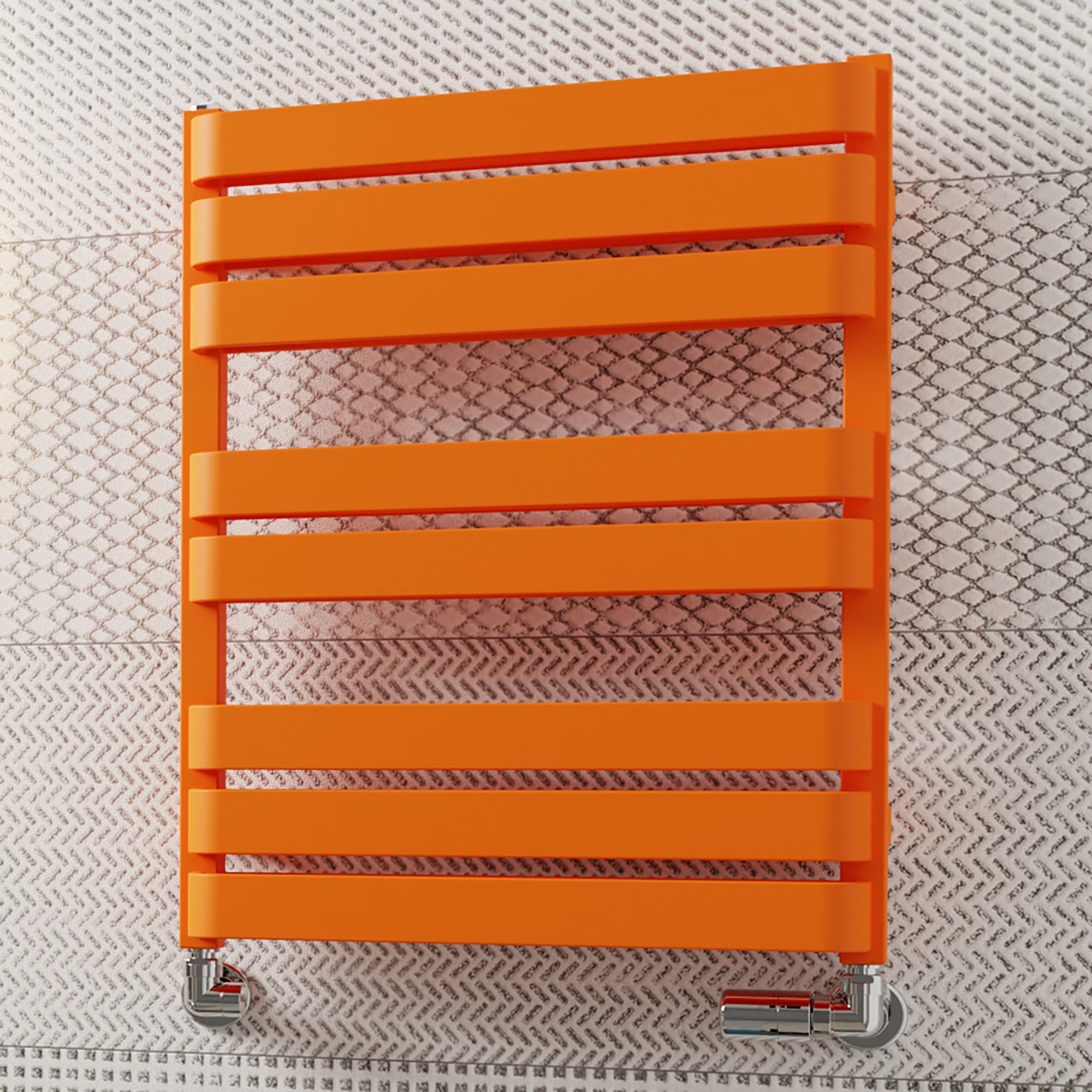 Terma Warp T Bold Orange Flat Towel warmer (W)500mm x (H)655mm