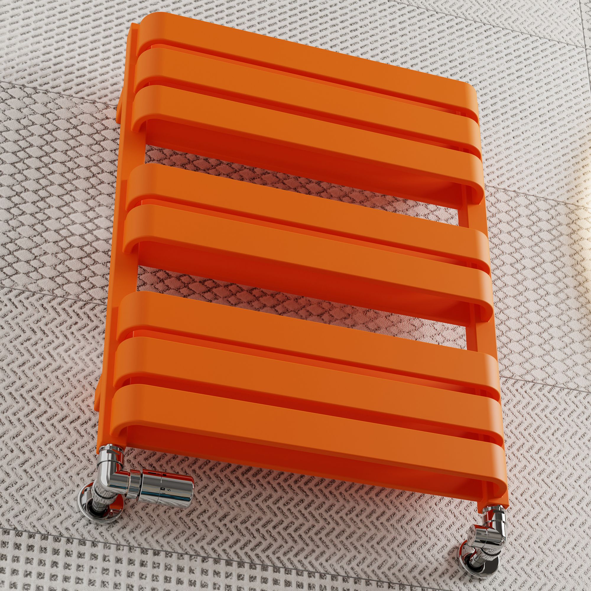 Terma Warp T Bold Orange Flat Towel warmer (W)500mm x (H)655mm