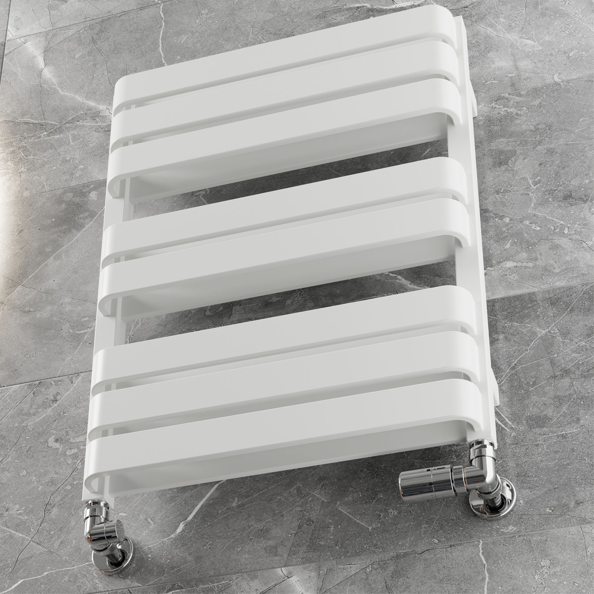 Terma Warp T Bold White Flat Towel warmer (W)500mm x (H)655mm