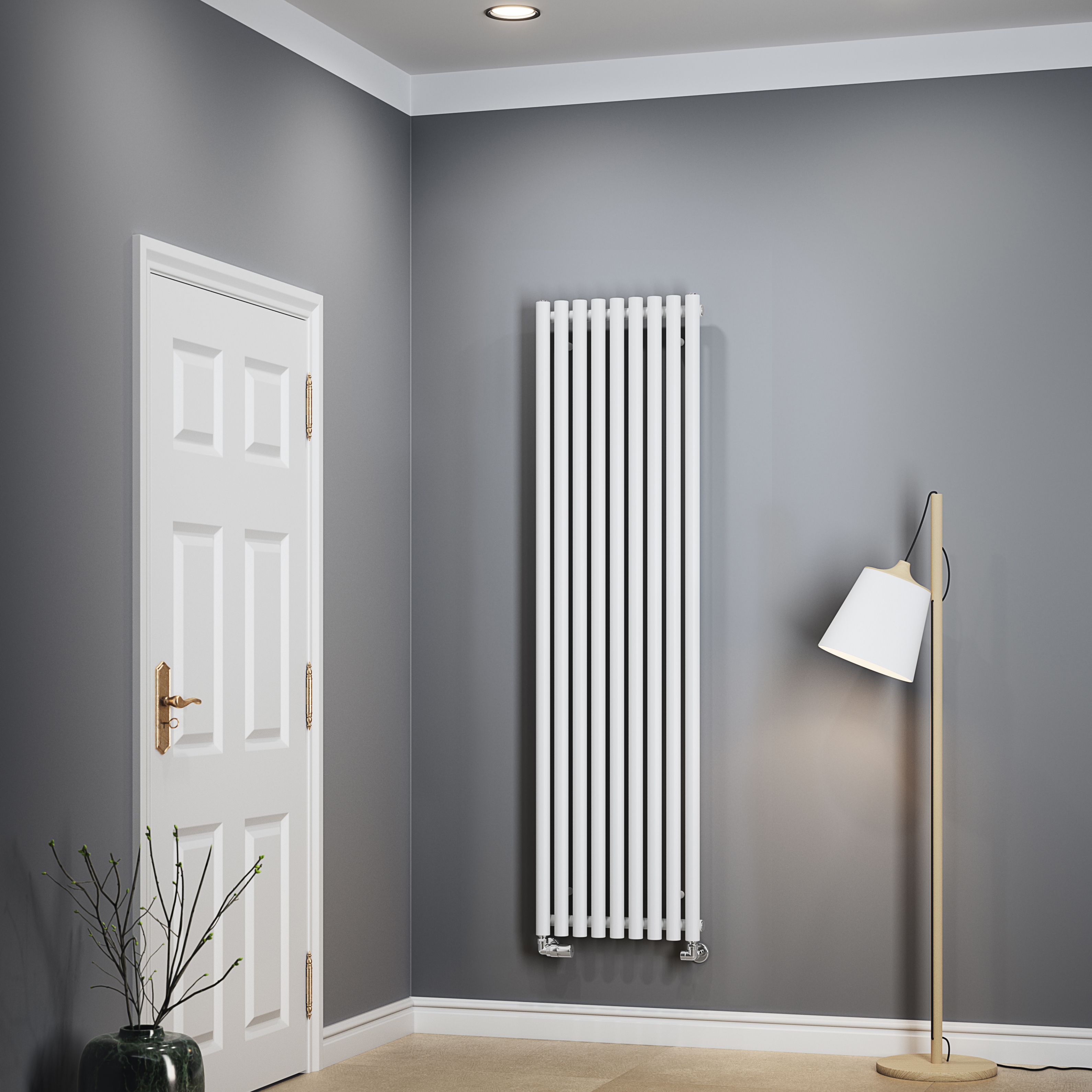 Terma White Horizontal or vertical Designer Radiator, (W)480mm x (H)1800mm