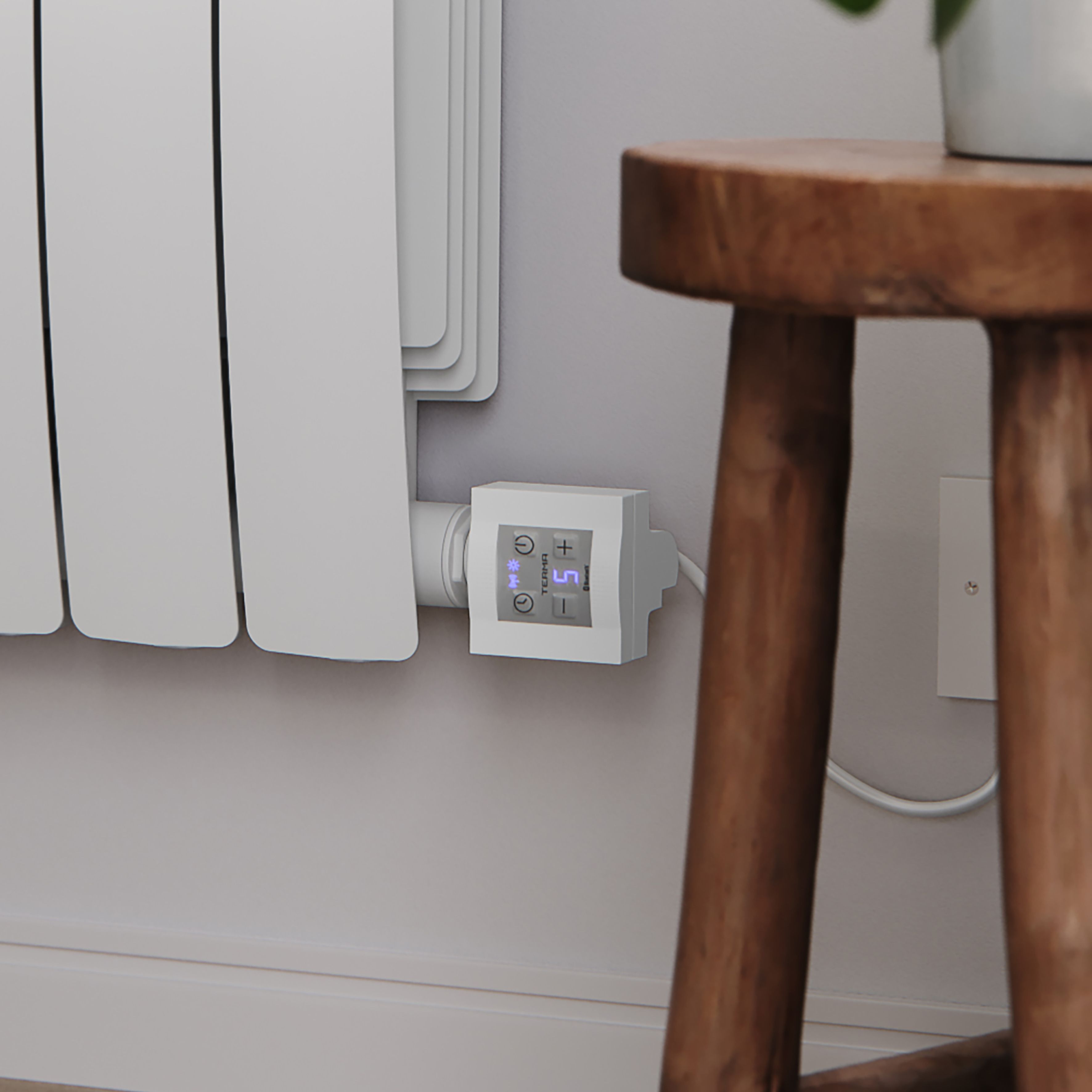 Terma White Thermostat temperature control Heating element