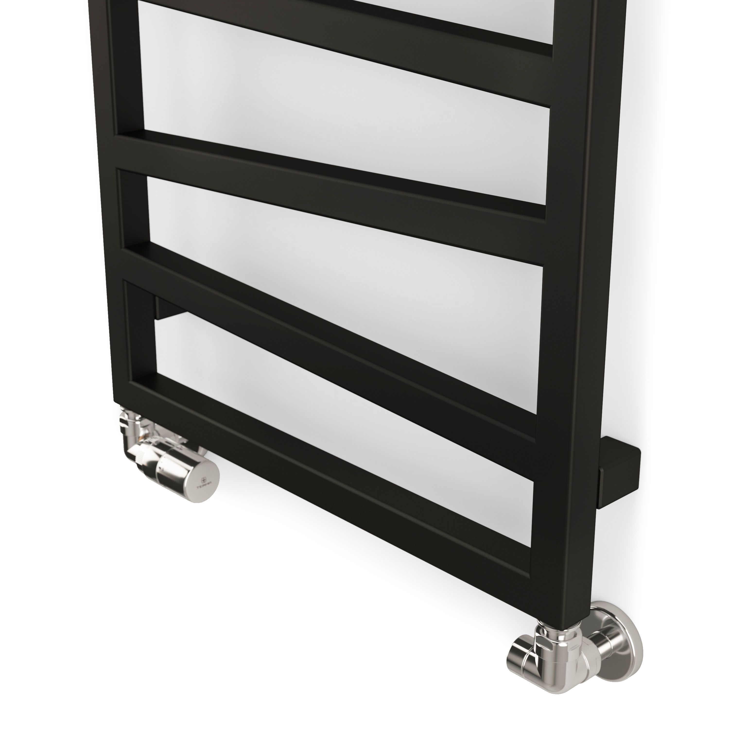 Terma Zig-Zag Black Flat Towel warmer (W)500mm x (H)835mm