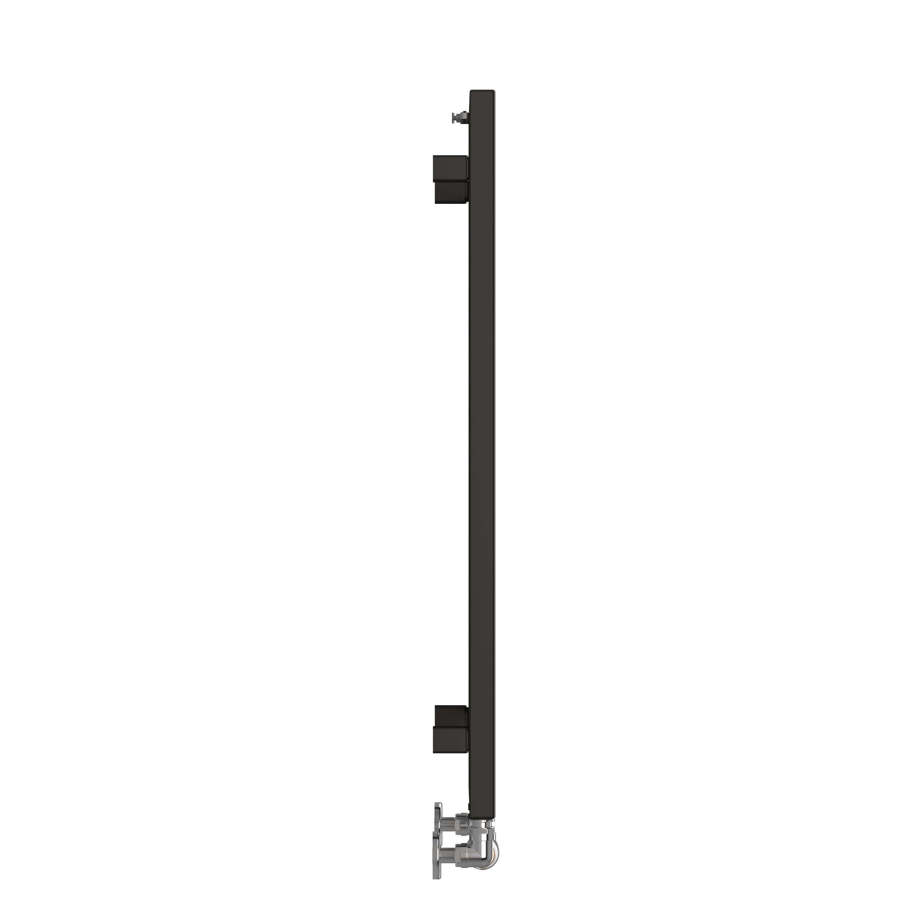 Terma Zig-Zag Black Flat Towel warmer (W)500mm x (H)835mm
