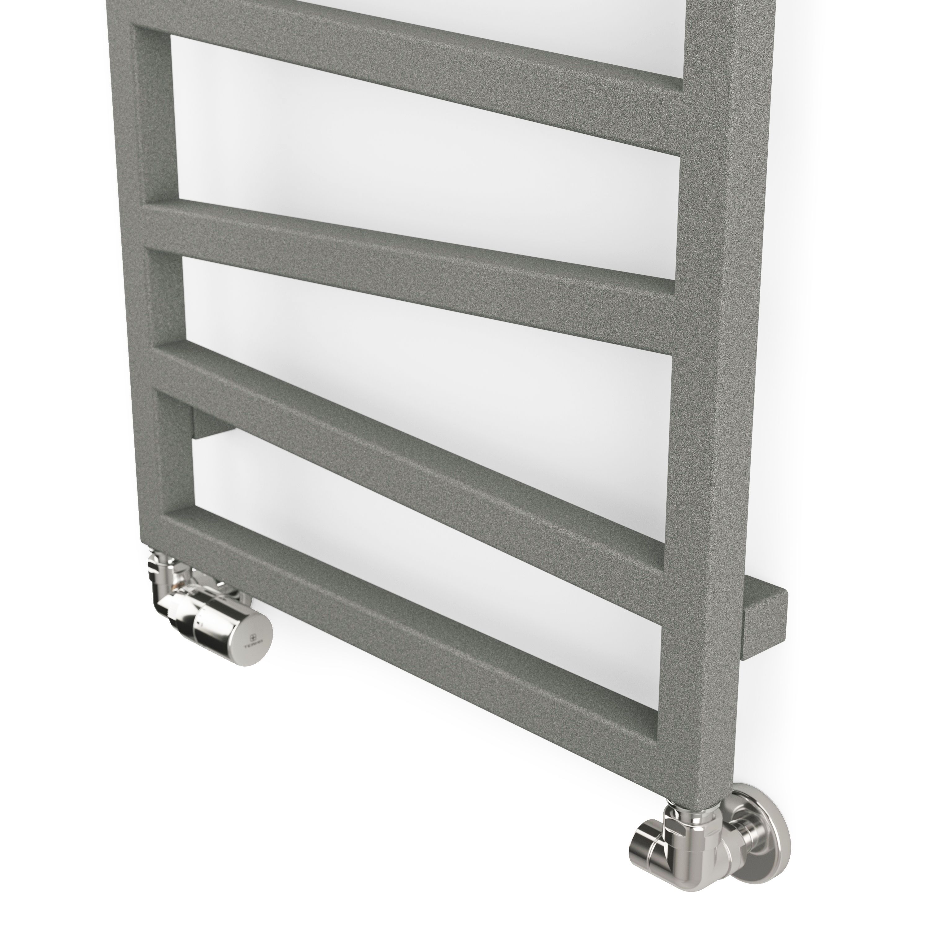 Terma Zig-Zag Grey Flat Towel warmer (W)500mm x (H)1070mm