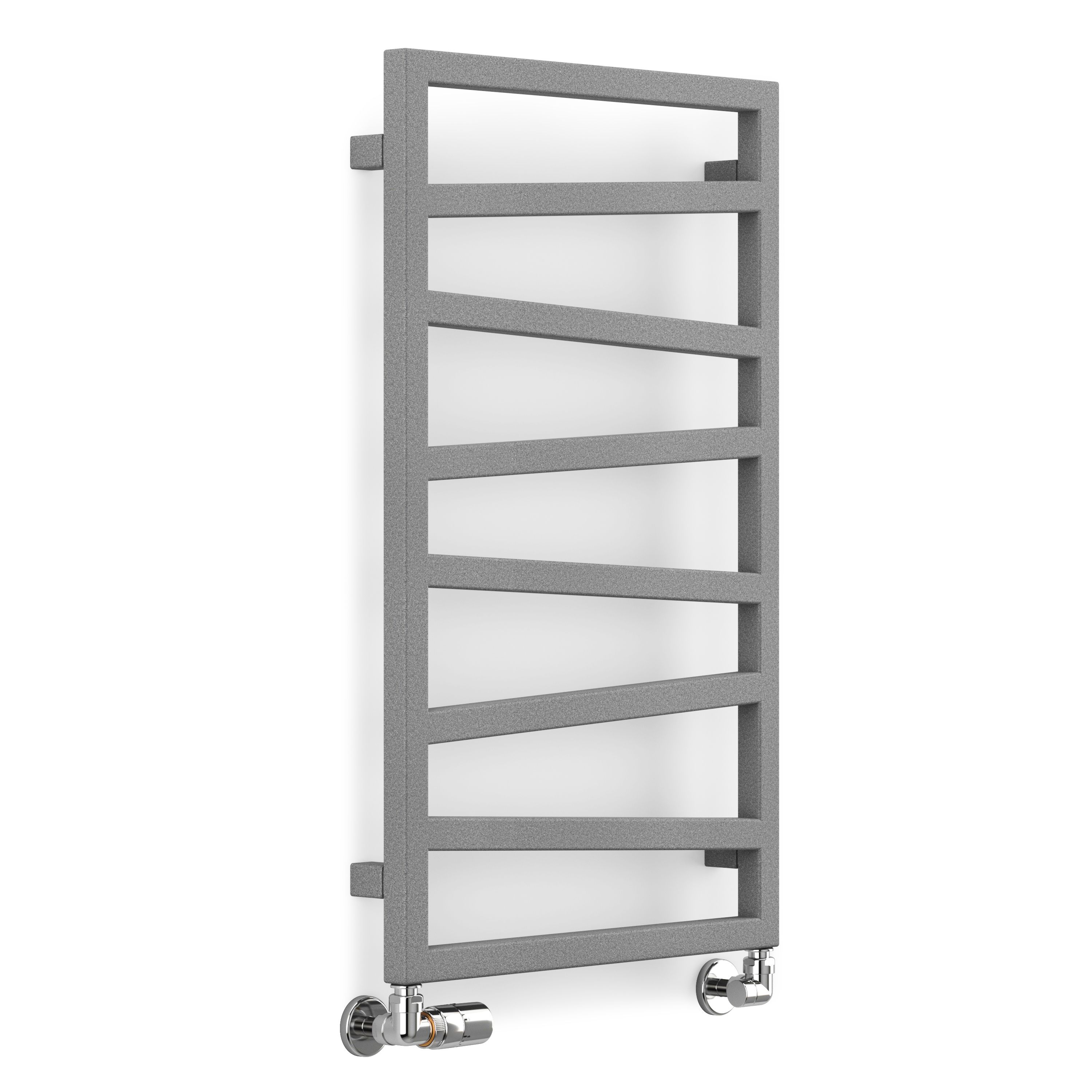 Terma Zig-Zag Grey Flat Towel warmer (W)500mm x (H)835mm