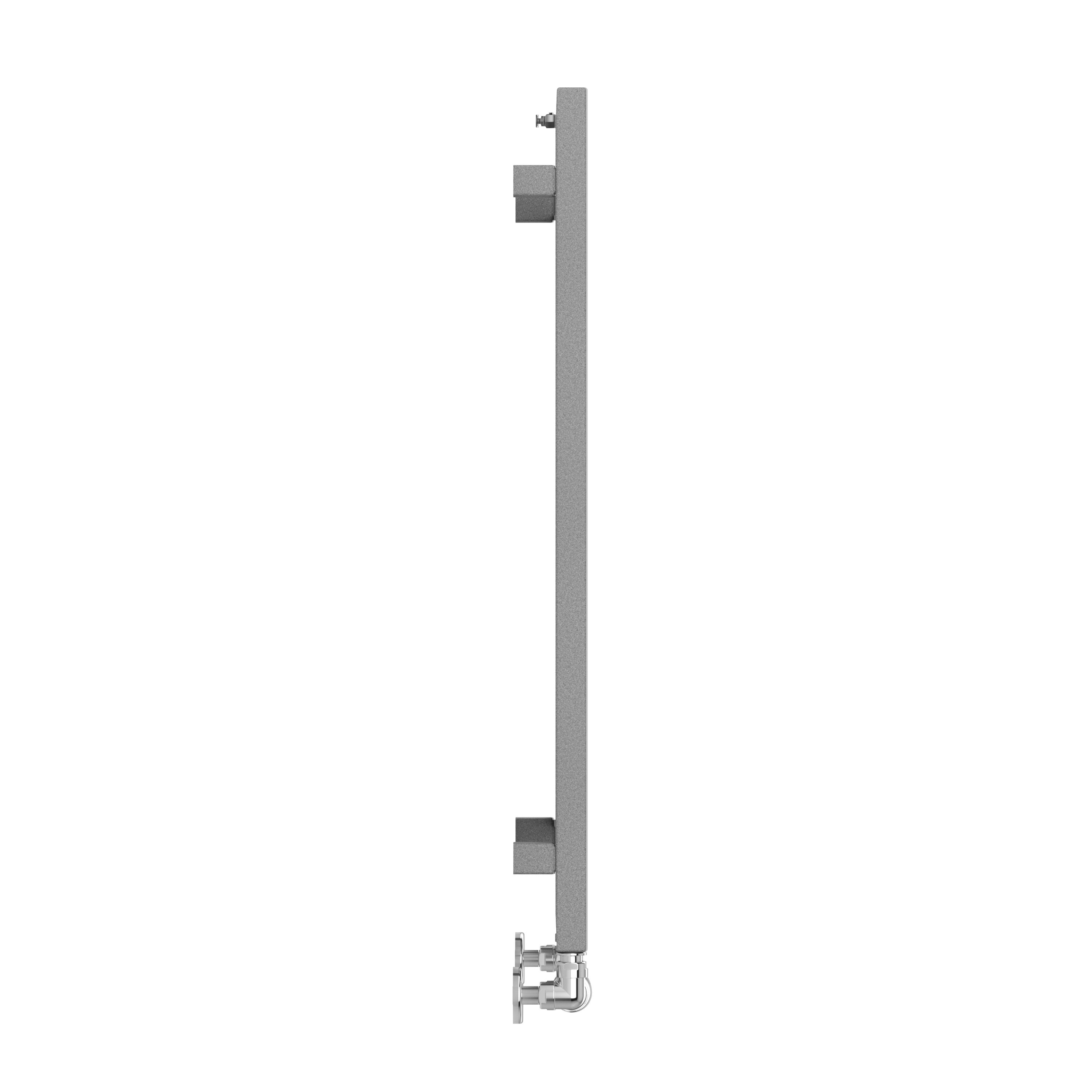 Terma Zig-Zag Grey Flat Towel warmer (W)500mm x (H)835mm