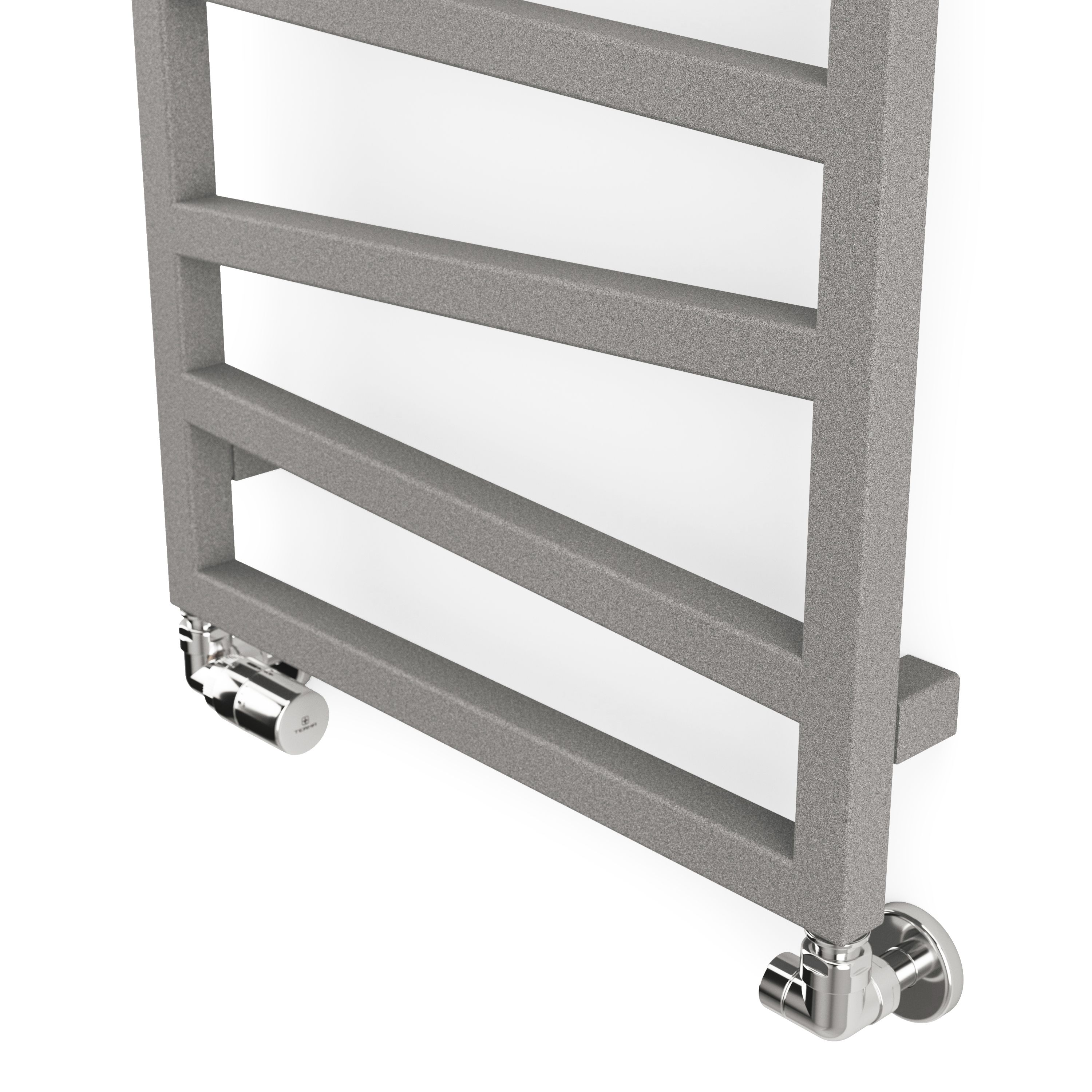 Terma Zig-Zag Grey Flat Towel warmer (W)500mm x (H)835mm
