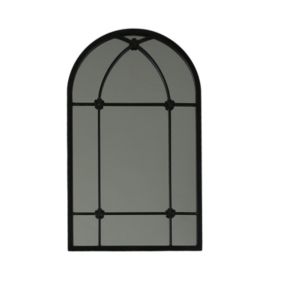 Terrastyle Black Arch Framed Garden mirror 2.5mm x 55mm