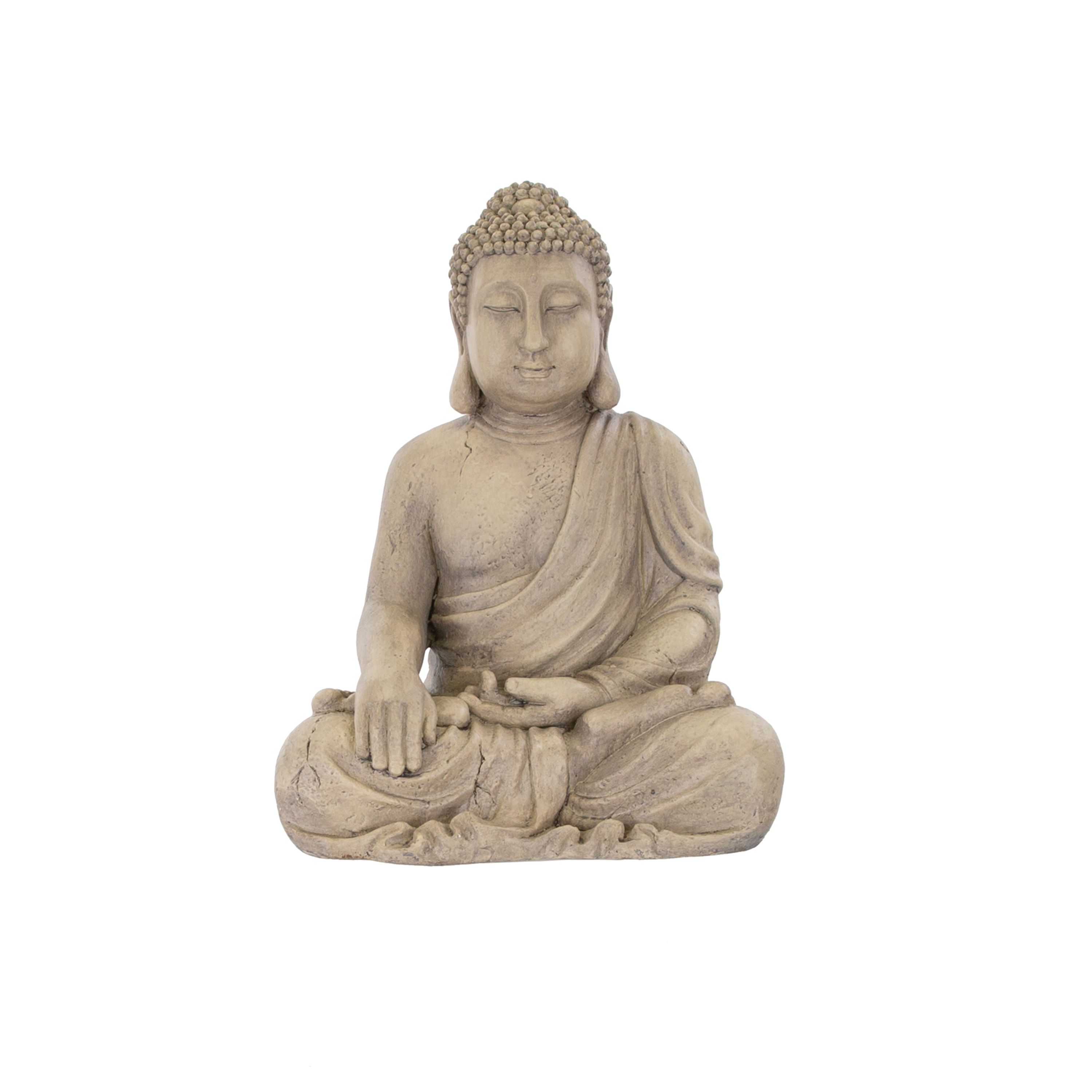 Terrastyle Cream Buddha Garden ornament (H)47.5cm