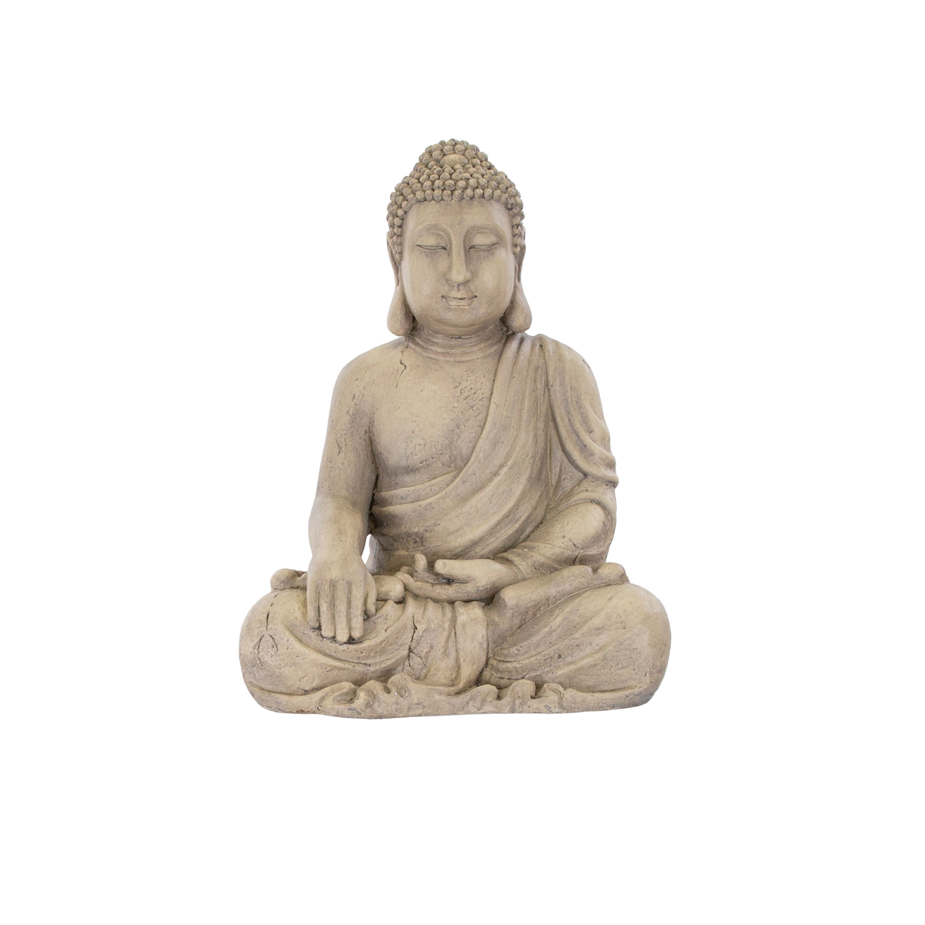 Terrastyle Cream Buddha Garden ornament (H)47.5cm