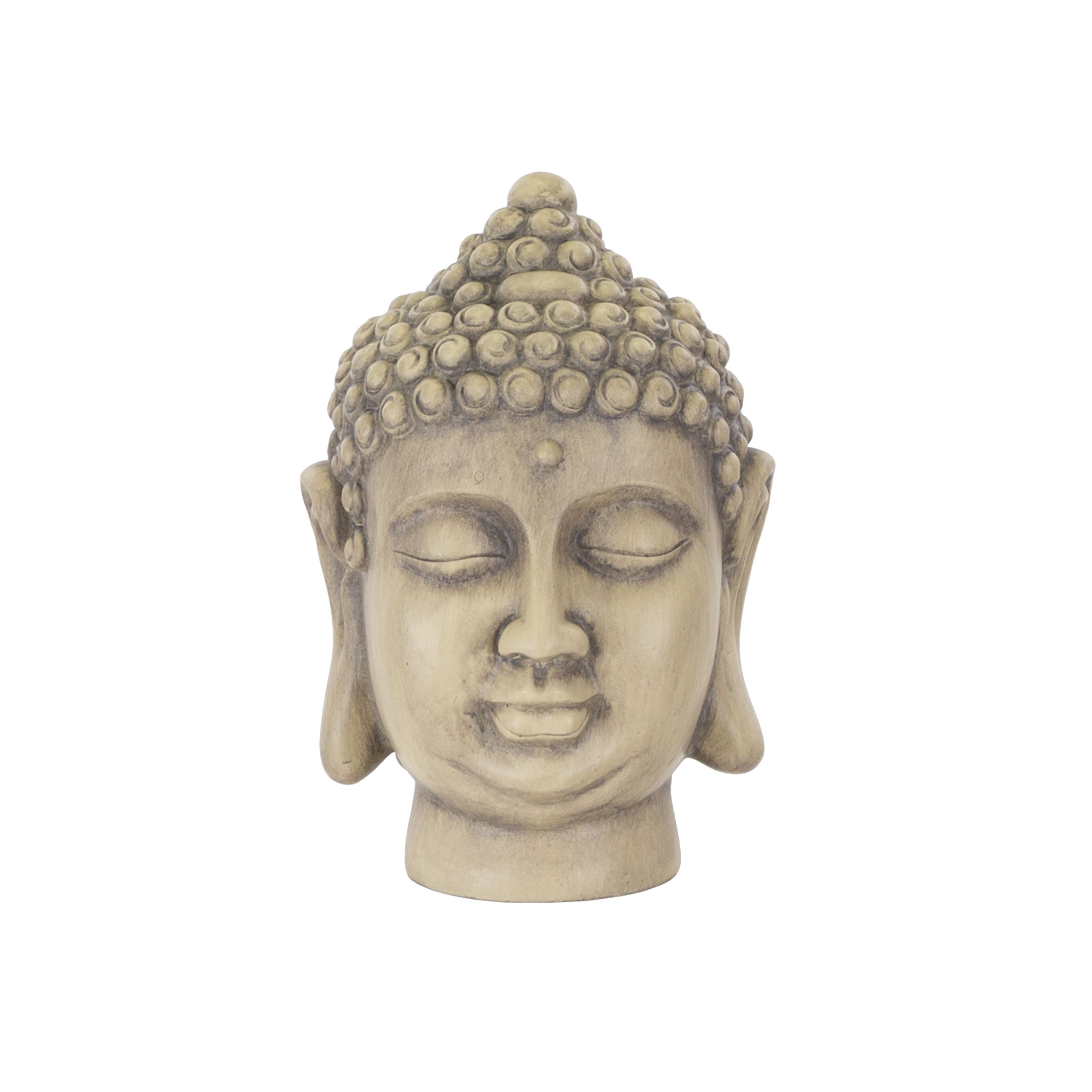 Terrastyle Cream Buddha head Garden ornament (H)26cm