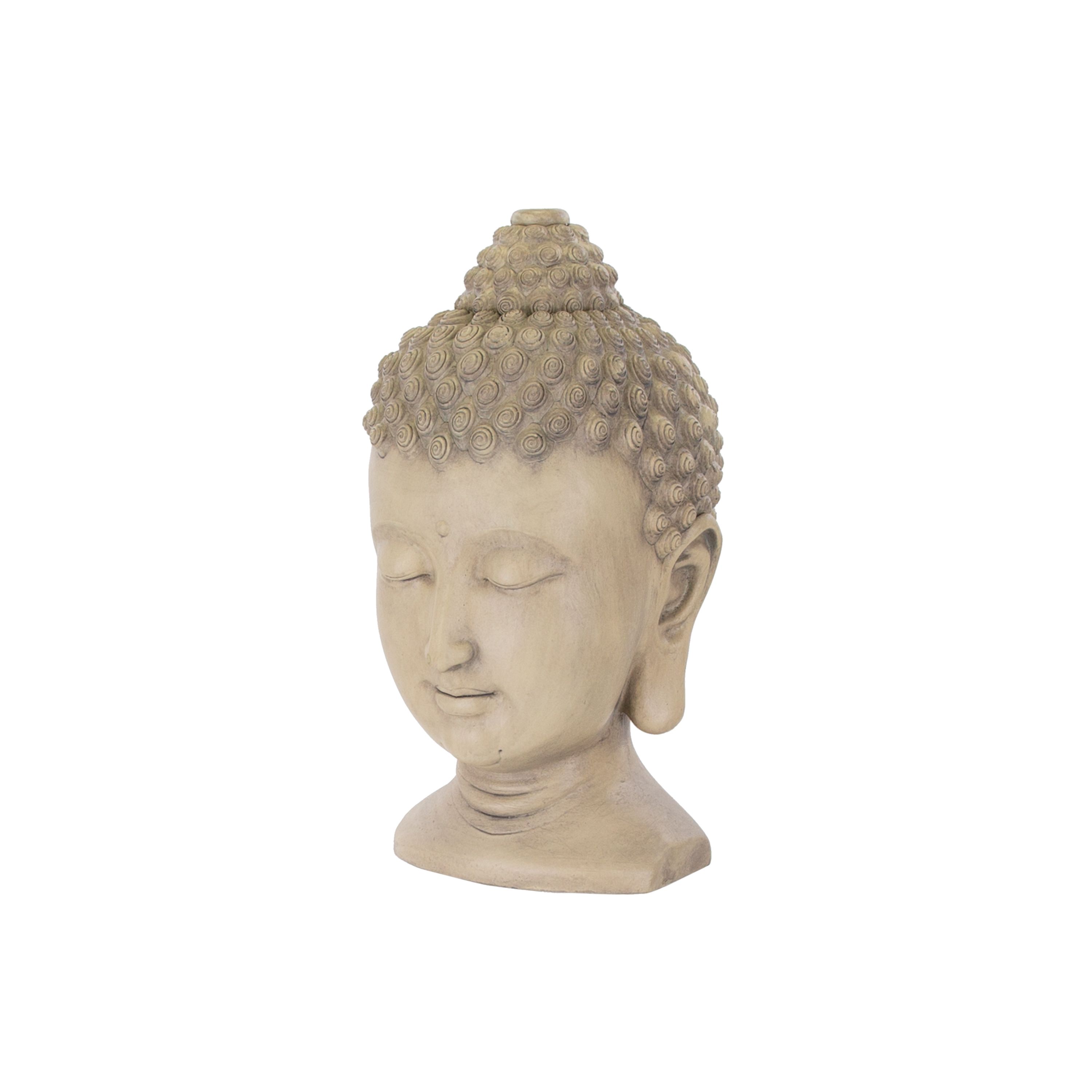 Terrastyle Cream Buddha head Garden ornament (H)46cm Tradepoint